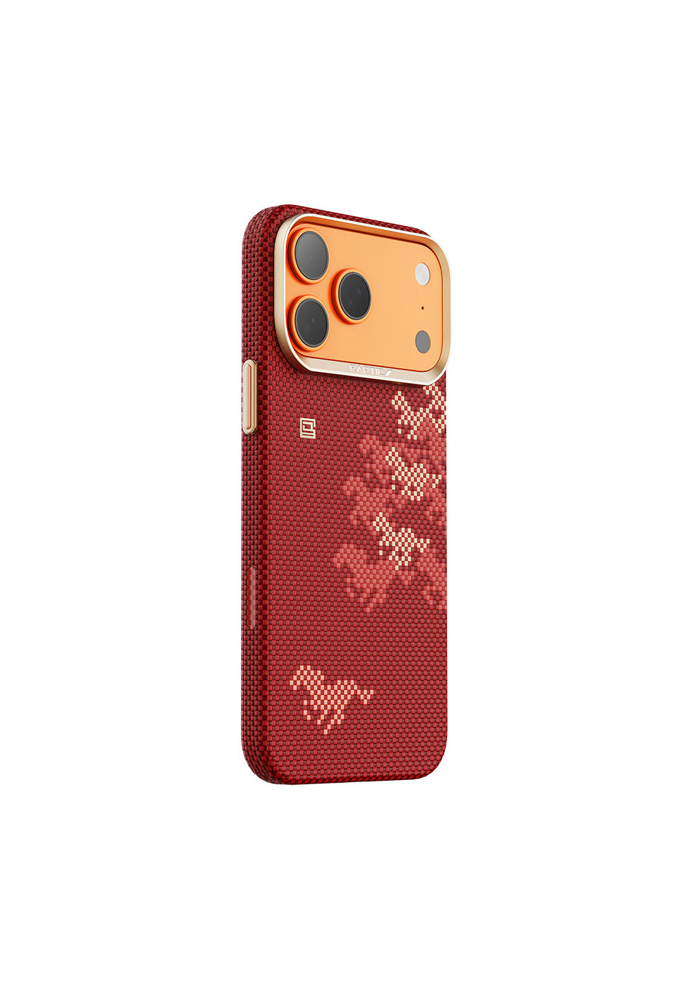 Apple iPhone 17 Pro Max Kılıf Manyetik Şarj Uyumlu Raptic Aramid Skin Chivalry Serisi Karbon Kapak