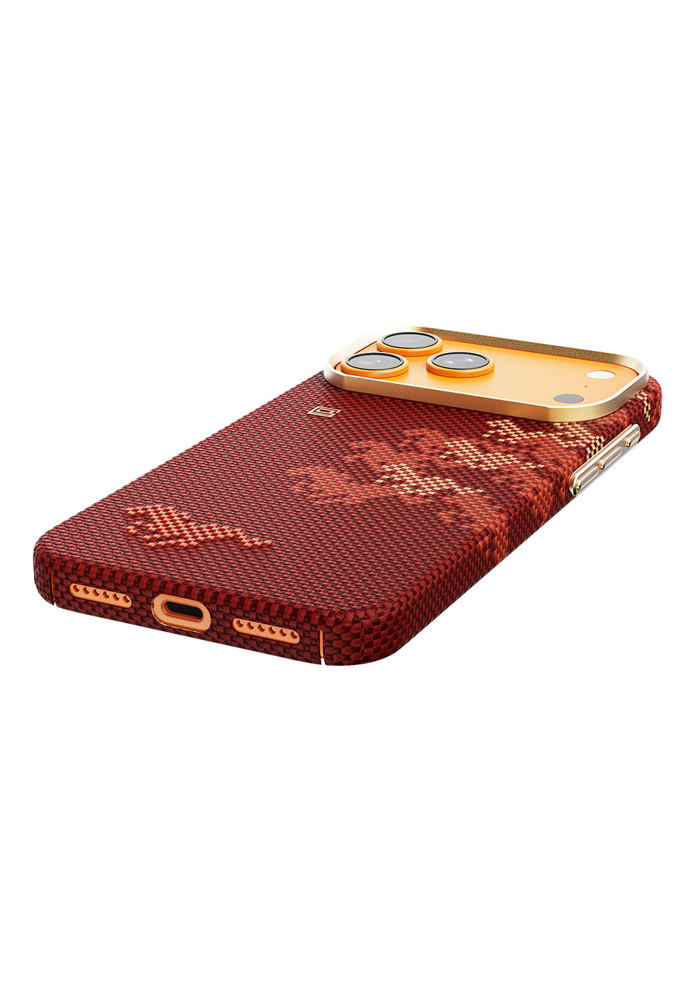 Apple iPhone 17 Pro Max Kılıf Manyetik Şarj Uyumlu Raptic Aramid Skin Chivalry Serisi Karbon Kapak