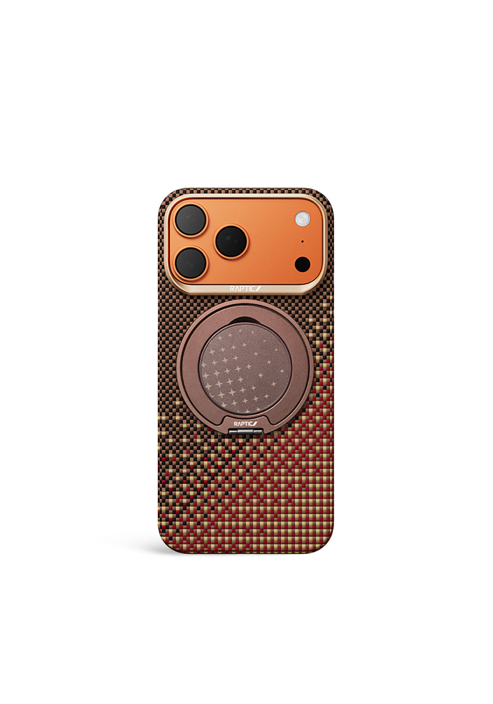 Apple iPhone 17 Pro Max Kılıf Raptic 2in1 Bundle Kit Aramid Skin Serenity Serisi Stand ve Karbon Kapak