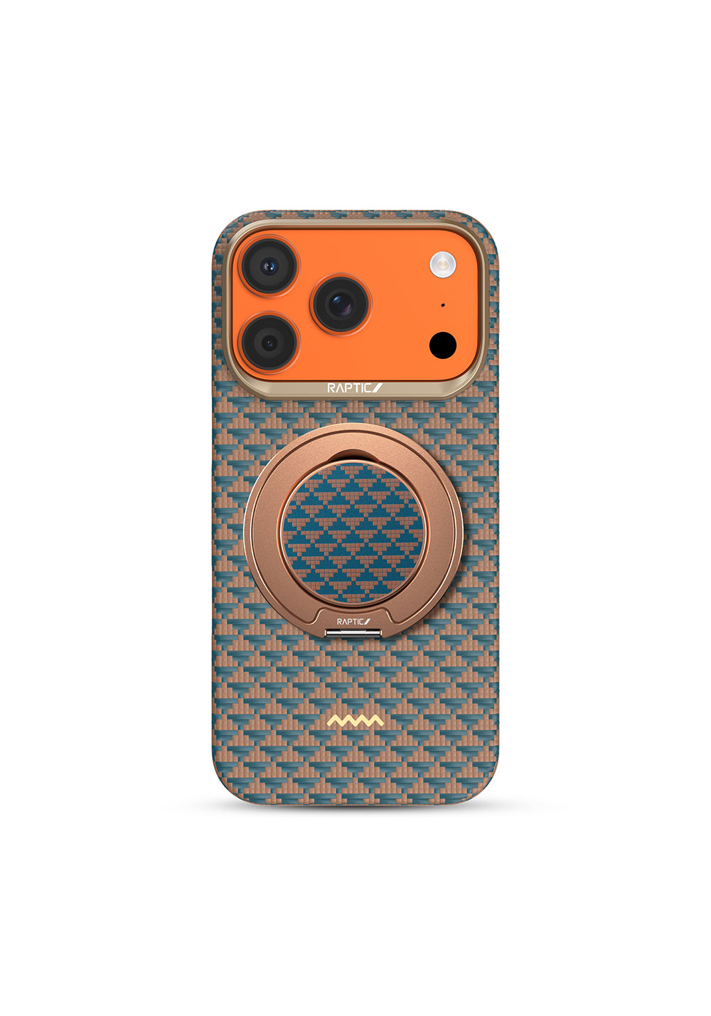 Apple iPhone 17 Pro Max Kılıf Raptic 2in1 Bundle Kit Aramid Skin Destiny Serisi Stand ve Karbon Kapak