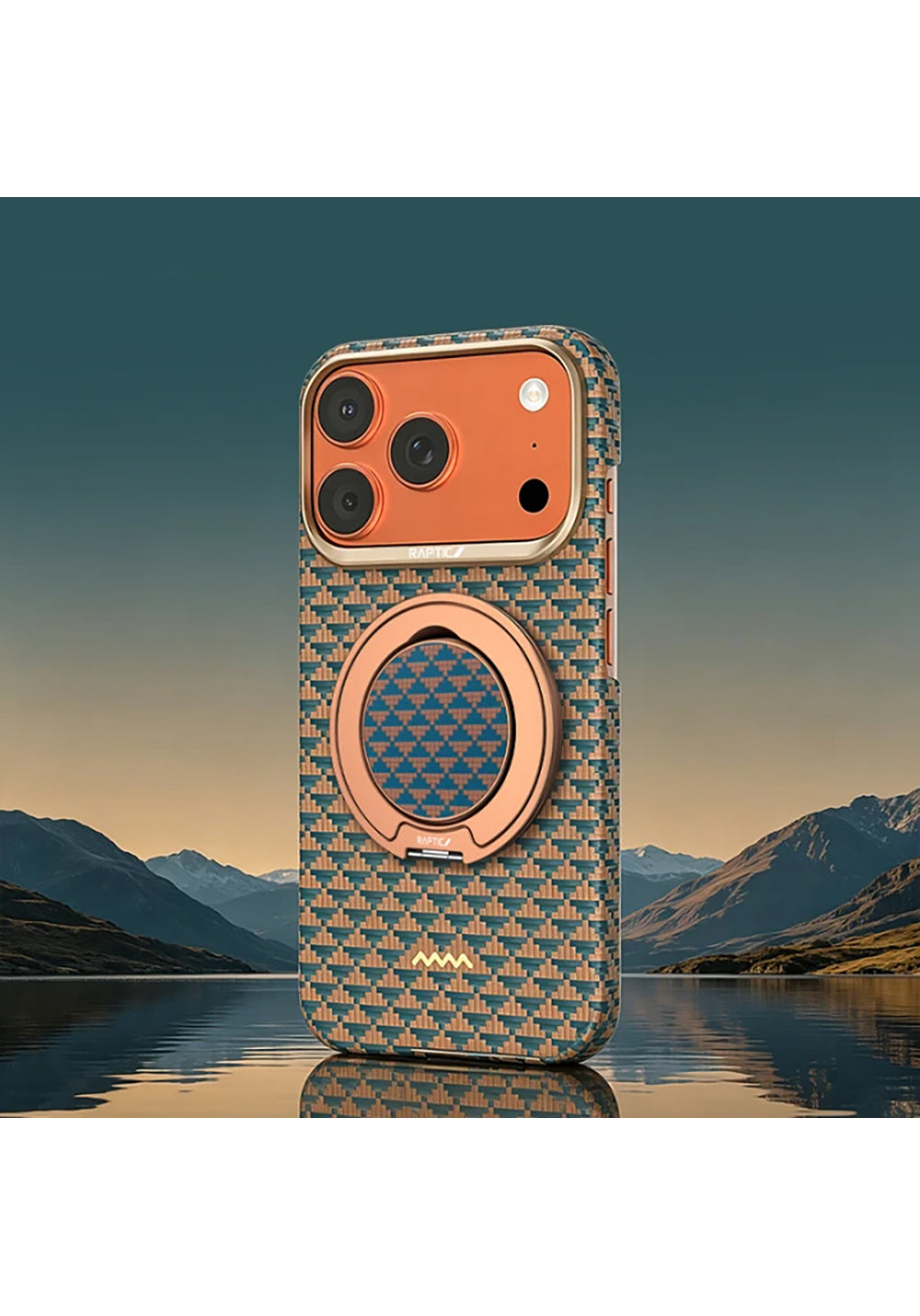 Apple iPhone 17 Pro Max Kılıf Raptic 2in1 Bundle Kit Aramid Skin Destiny Serisi Stand ve Karbon Kapak