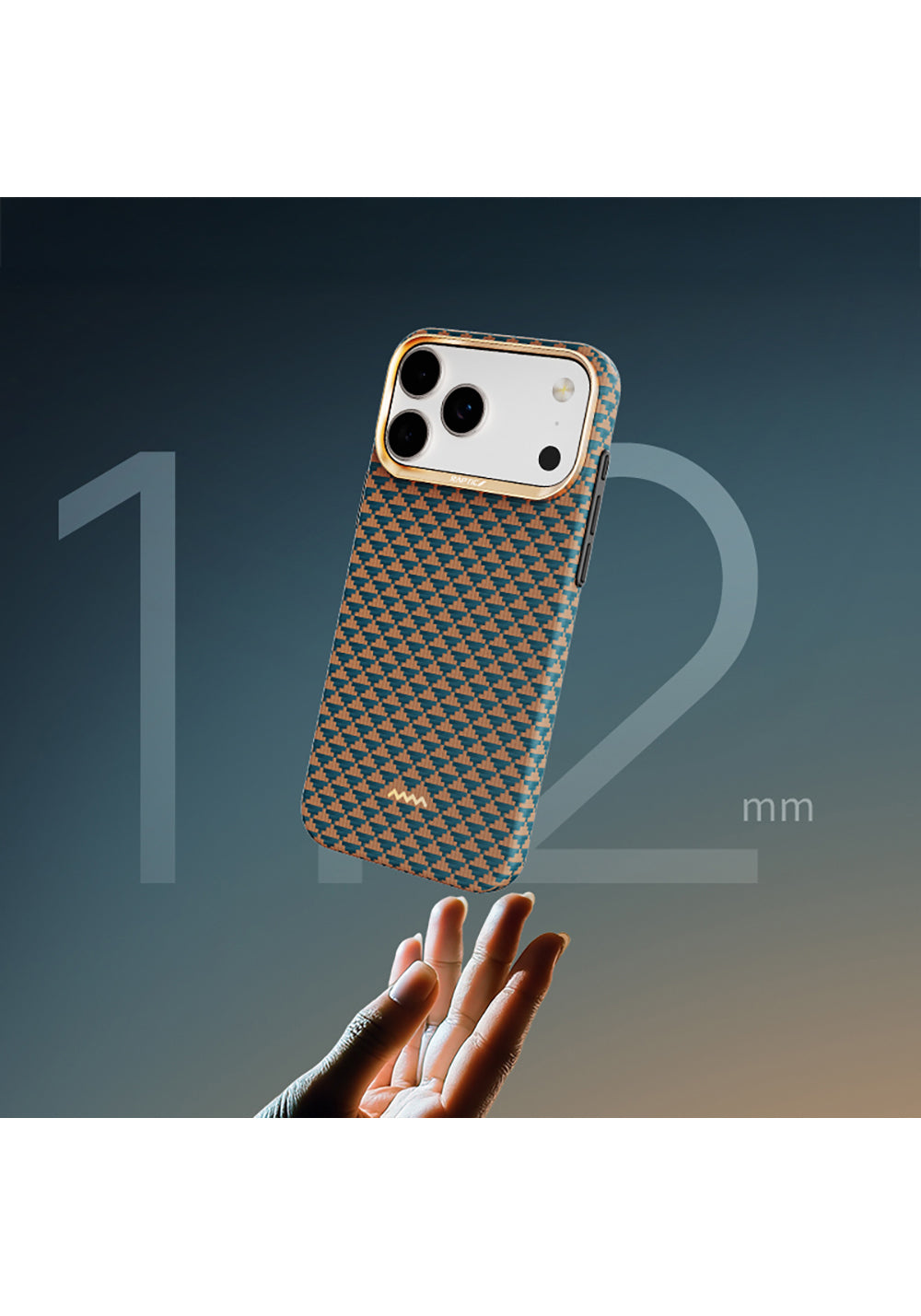 Apple iPhone 17 Pro Max Kılıf Raptic 2in1 Bundle Kit Aramid Skin Destiny Serisi Stand ve Karbon Kapak