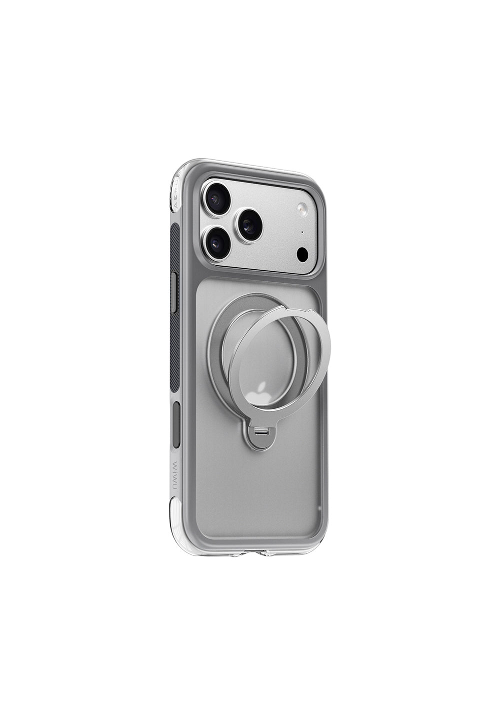 Apple iPhone 17 Pro Max Kılıf Wiwu AS-203 AeroShield Ultra Serisi Manyetik Şarj Uyumlu Airbag Tasarımlı Standlı Kapak