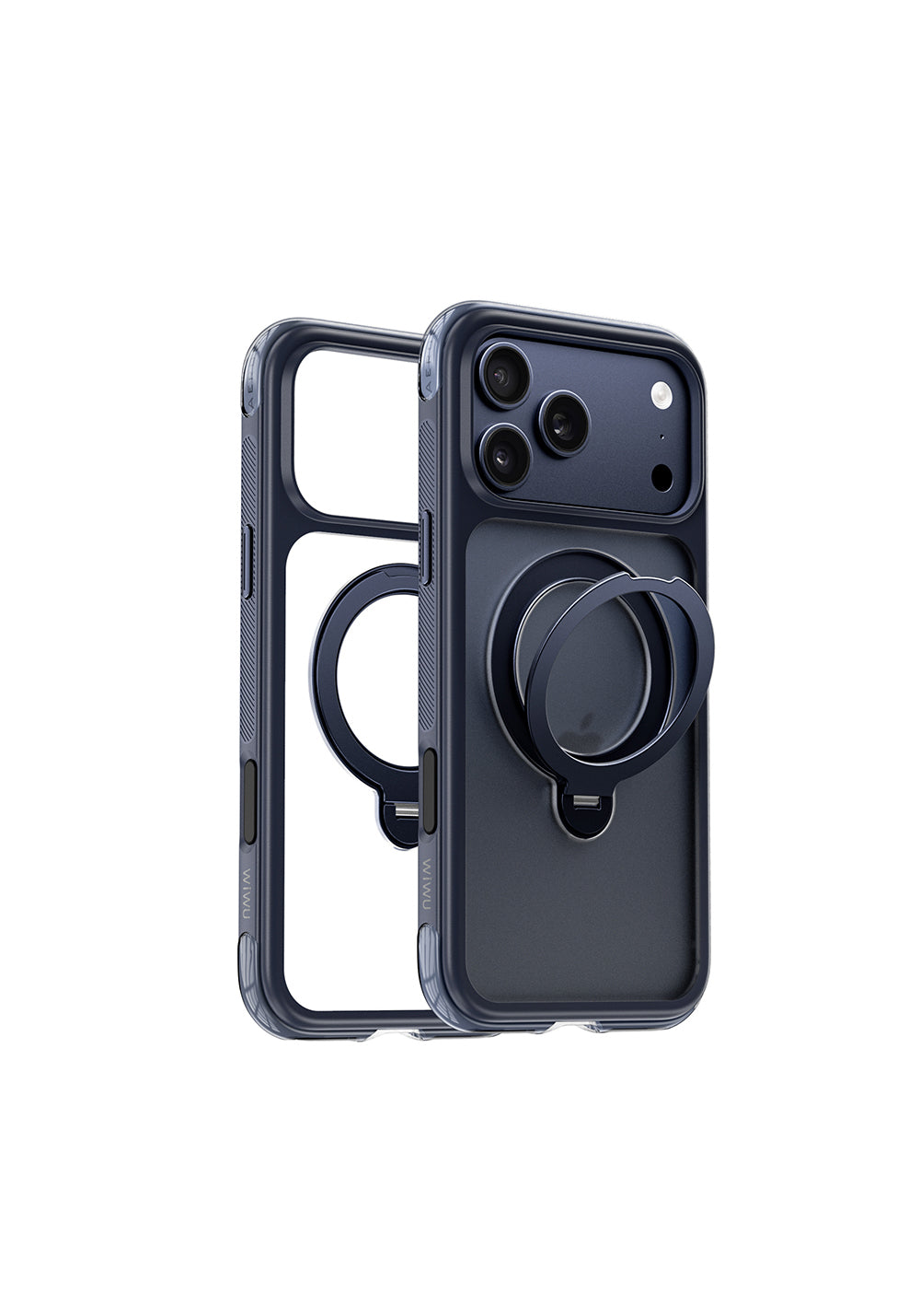 Apple iPhone 17 Pro Max Kılıf Wiwu AS-203 AeroShield Ultra Serisi Manyetik Şarj Uyumlu Airbag Tasarımlı Standlı Kapak
