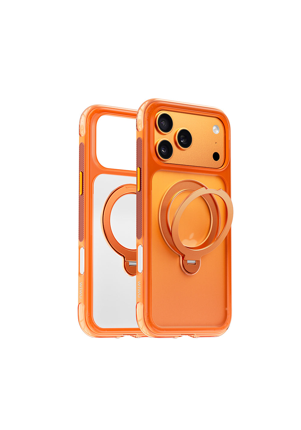 Apple iPhone 17 Pro Max Kılıf Wiwu AS-203 AeroShield Ultra Serisi Manyetik Şarj Uyumlu Airbag Tasarımlı Standlı Kapak