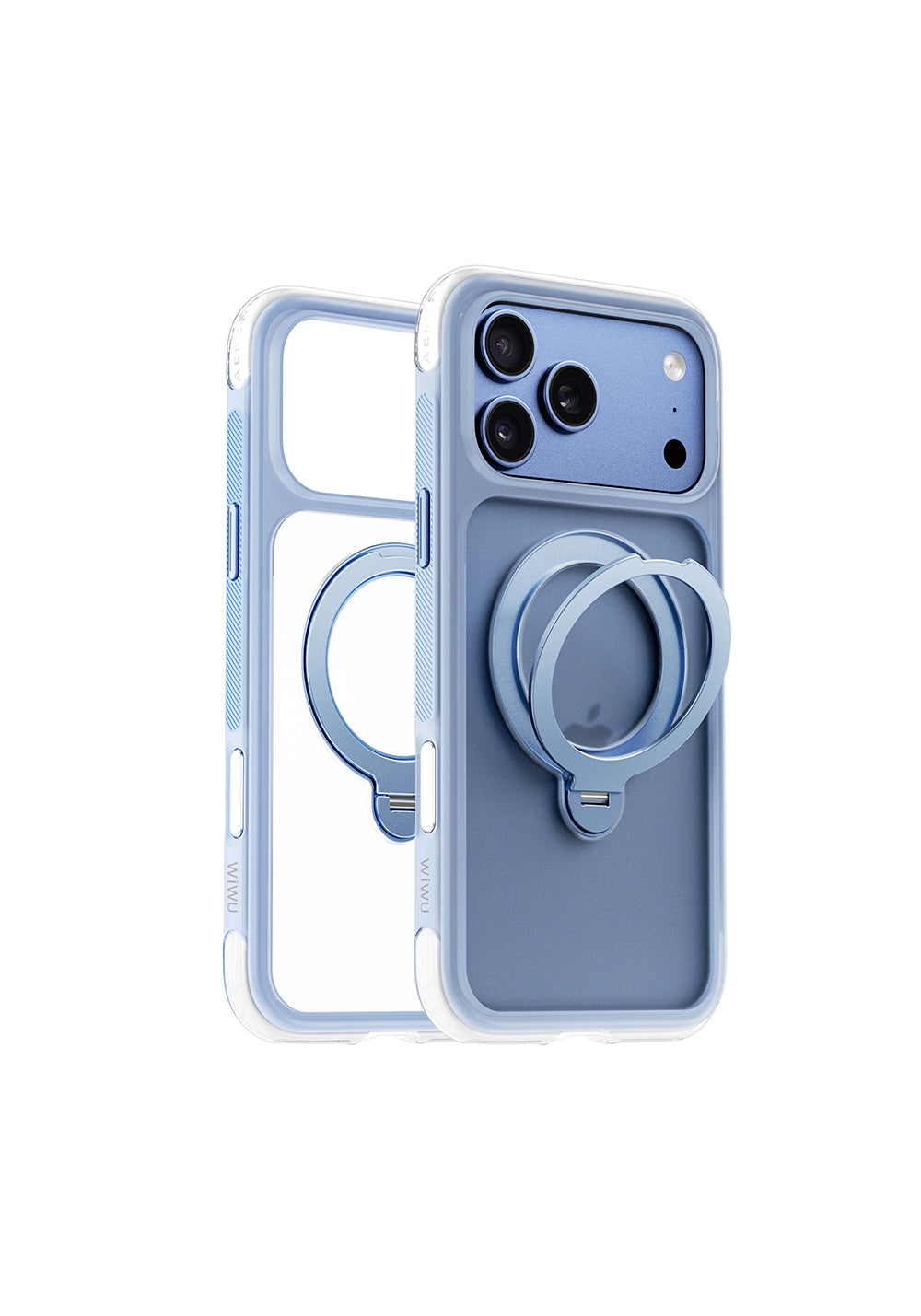 Apple iPhone 17 Pro Max Kılıf Wiwu AS-203 AeroShield Ultra Serisi Manyetik Şarj Uyumlu Airbag Tasarımlı Standlı Kapak