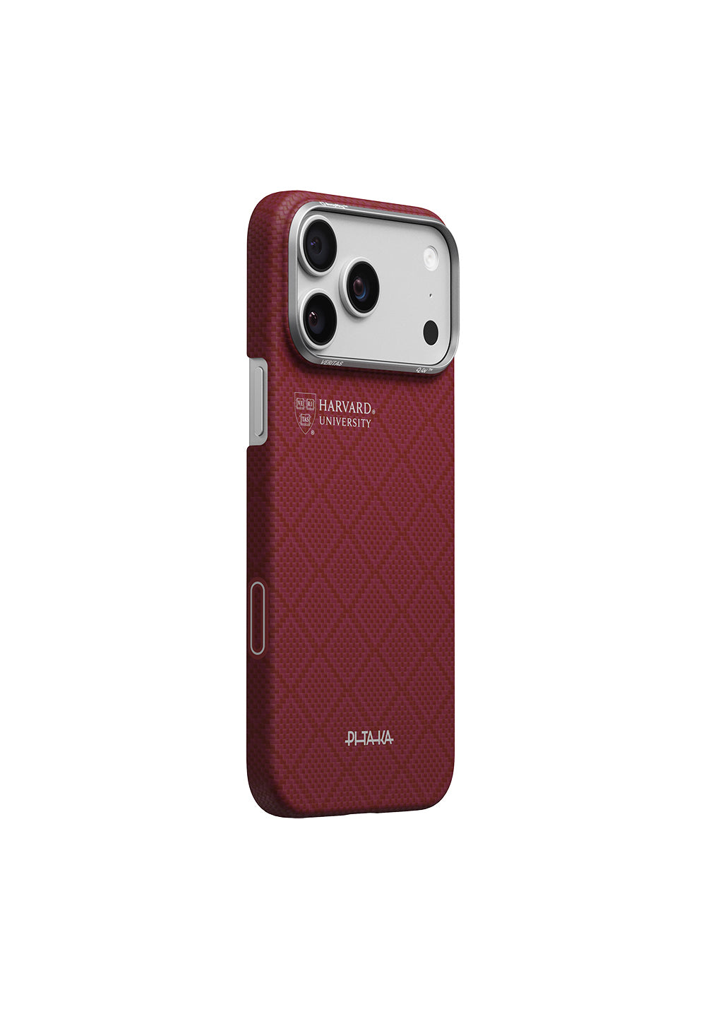 Apple iPhone 17 Pro Kılıf Manyetik Şarj Uyumlu Aramid Karbon Fiber Pitaka Harvard University Serisi Kapak