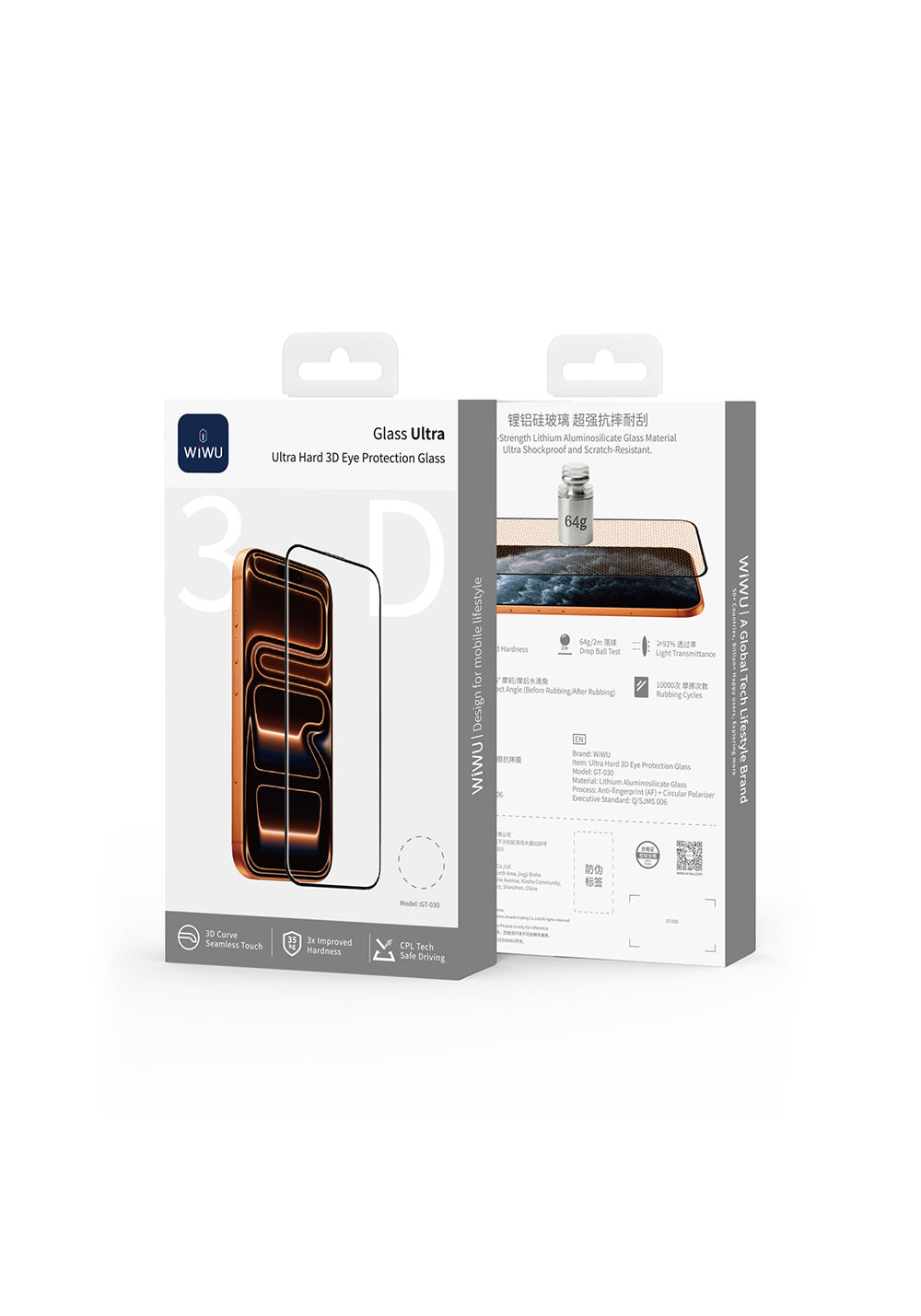 Apple iPhone 17 Pro Max Wiwu GT-030 3D Çizilmeye Dayanıklı Temperli Cam Ekran Koruyucu