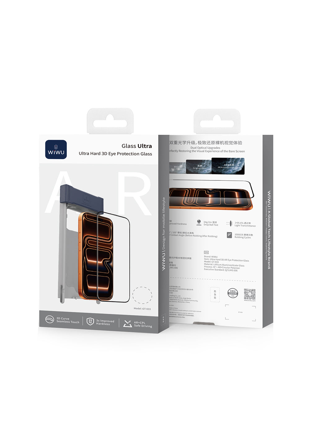 Apple iPhone 17 Pro Max Wiwu GT-033 Glass Ultra Serisi 3D Anti Reflective Ekran Koruyucu Cam + Kolay Uygulama Aparatı