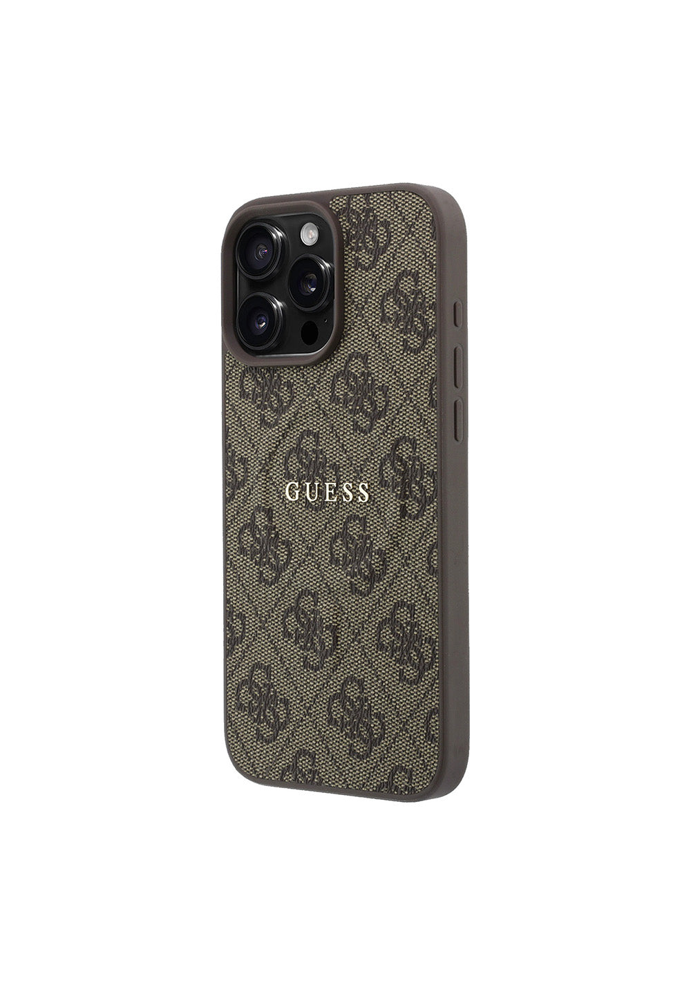 Apple iPhone 16 Pro Max Kılıf Guess Orijinal Lisanslı M-safe Kabartmalı 4G Desenli Yazı Logolu Kapak