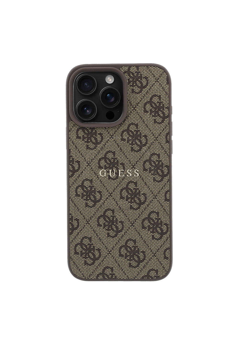 Apple iPhone 16 Pro Max Kılıf Guess Orijinal Lisanslı M-safe Kabartmalı 4G Desenli Yazı Logolu Kapak