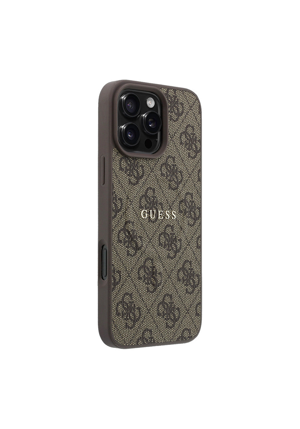 Apple iPhone 16 Pro Max Kılıf Guess Orijinal Lisanslı M-safe Kabartmalı 4G Desenli Yazı Logolu Kapak