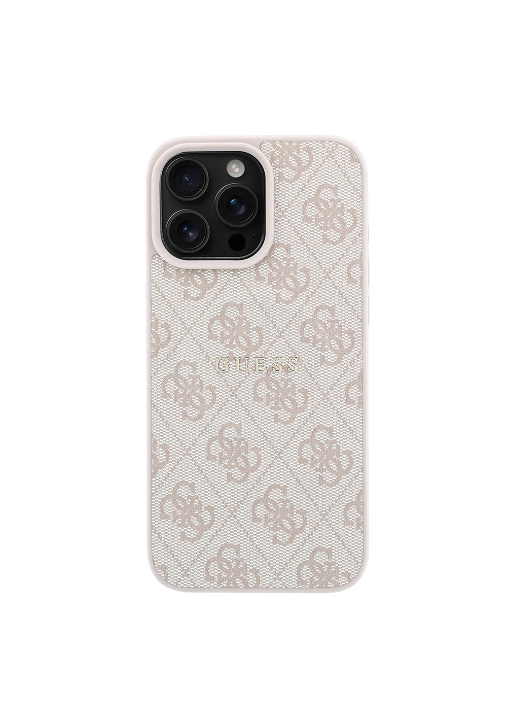Apple iPhone 16 Pro Max Kılıf Guess Orijinal Lisanslı M-safe Kabartmalı 4G Desenli Yazı Logolu Kapak