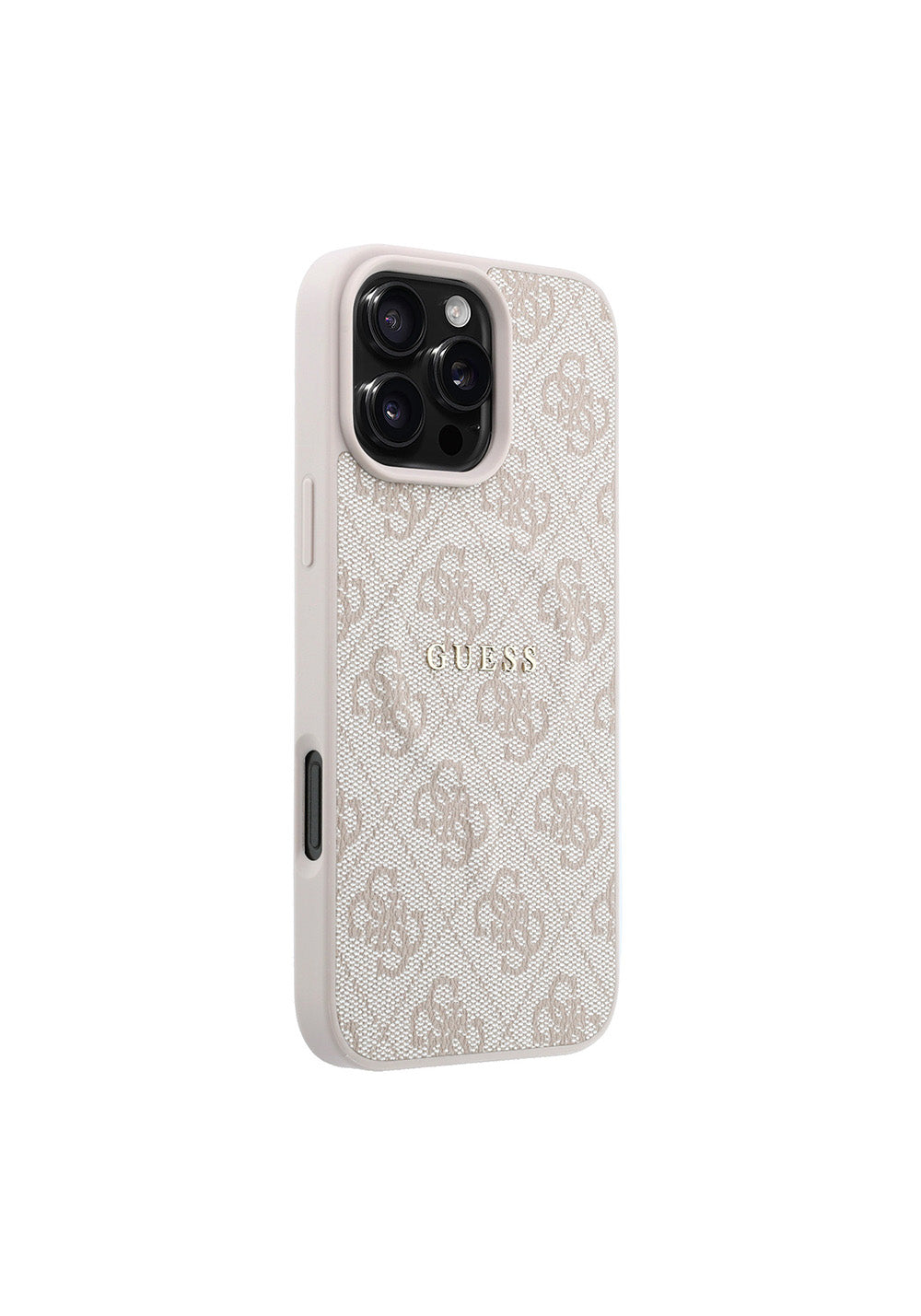Apple iPhone 16 Pro Max Kılıf Guess Orijinal Lisanslı M-safe Kabartmalı 4G Desenli Yazı Logolu Kapak