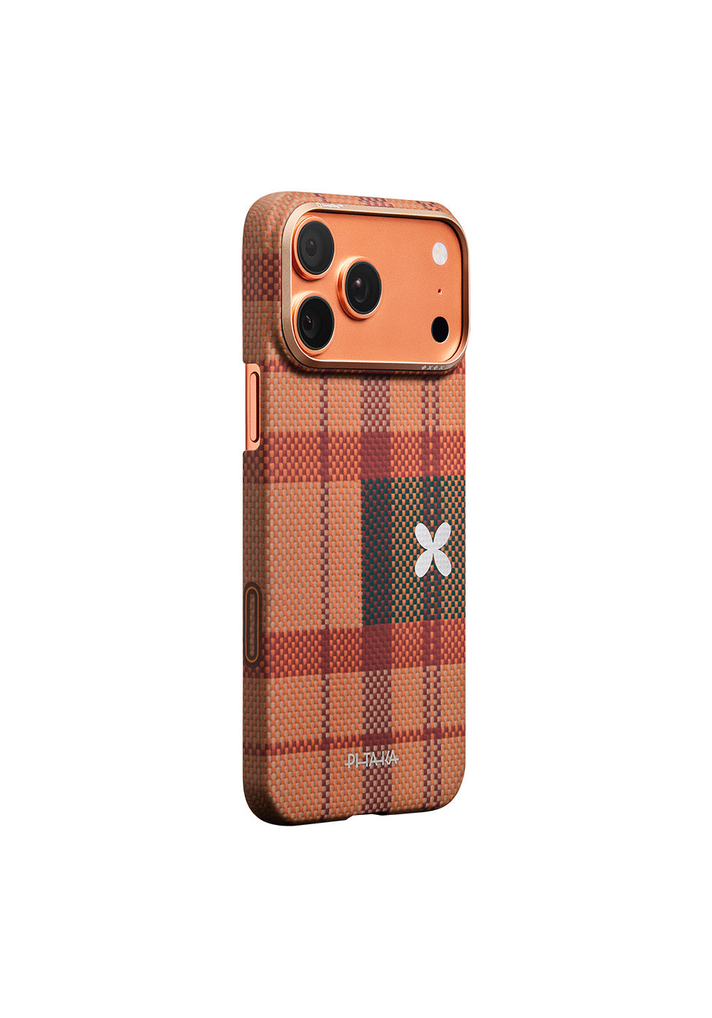 Apple iPhone 17 Pro Kılıf Manyetik Şarj Uyumlu Aramid Karbon Fiber Pitaka Flora in Grid Serisi Kapak