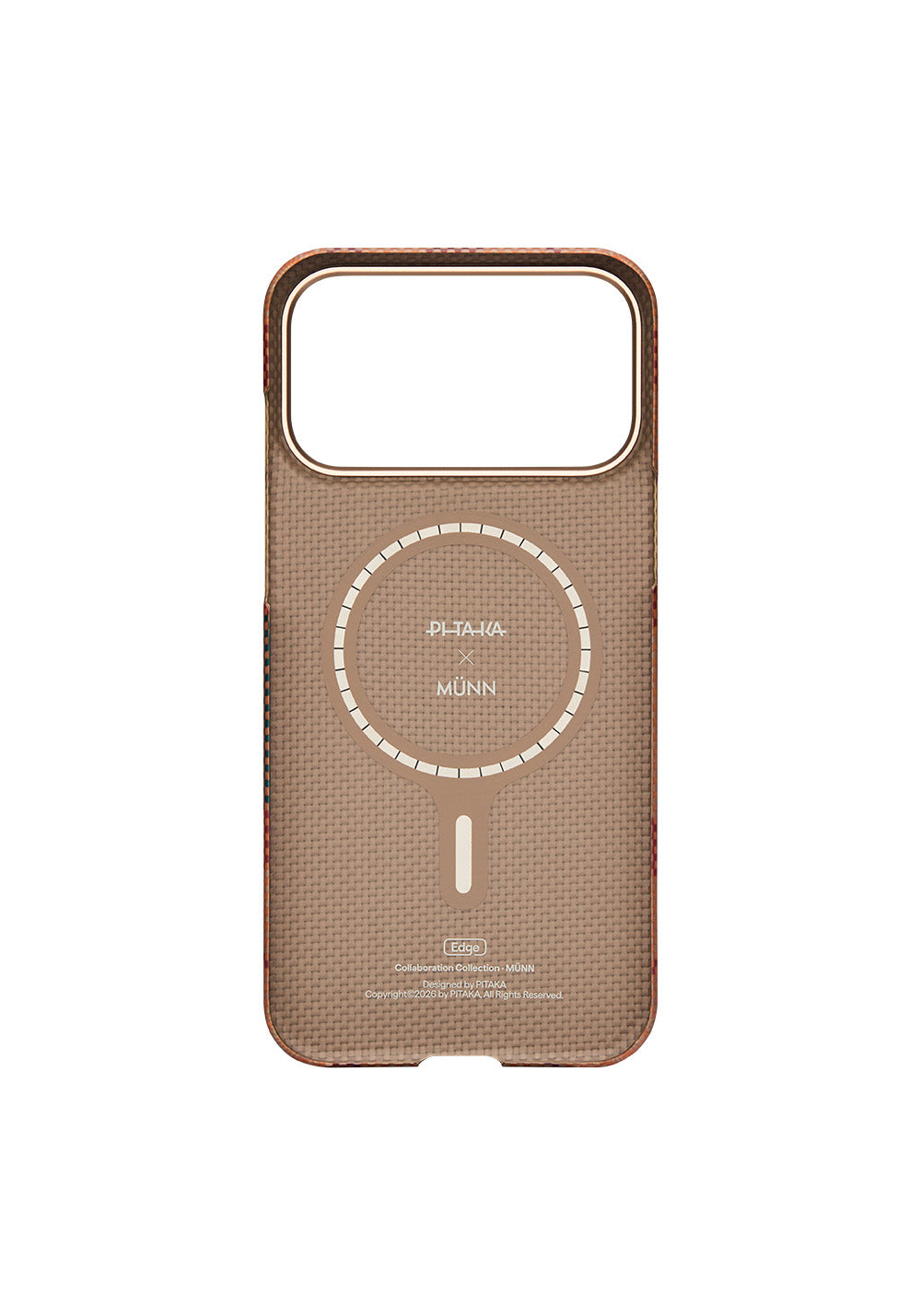 Apple iPhone 17 Pro Kılıf Manyetik Şarj Uyumlu Aramid Karbon Fiber Pitaka Flora in Grid Serisi Kapak