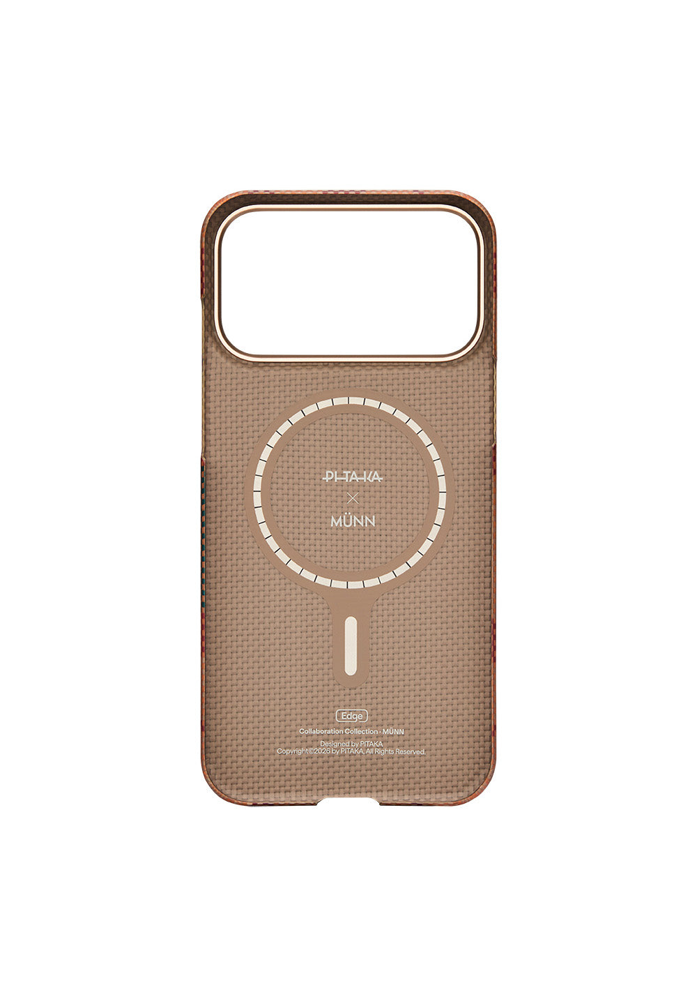 Apple iPhone 17 Pro Max Kılıf Manyetik Şarj Uyumlu Aramid Karbon Fiber Pitaka Flora in Grid Serisi Kapak