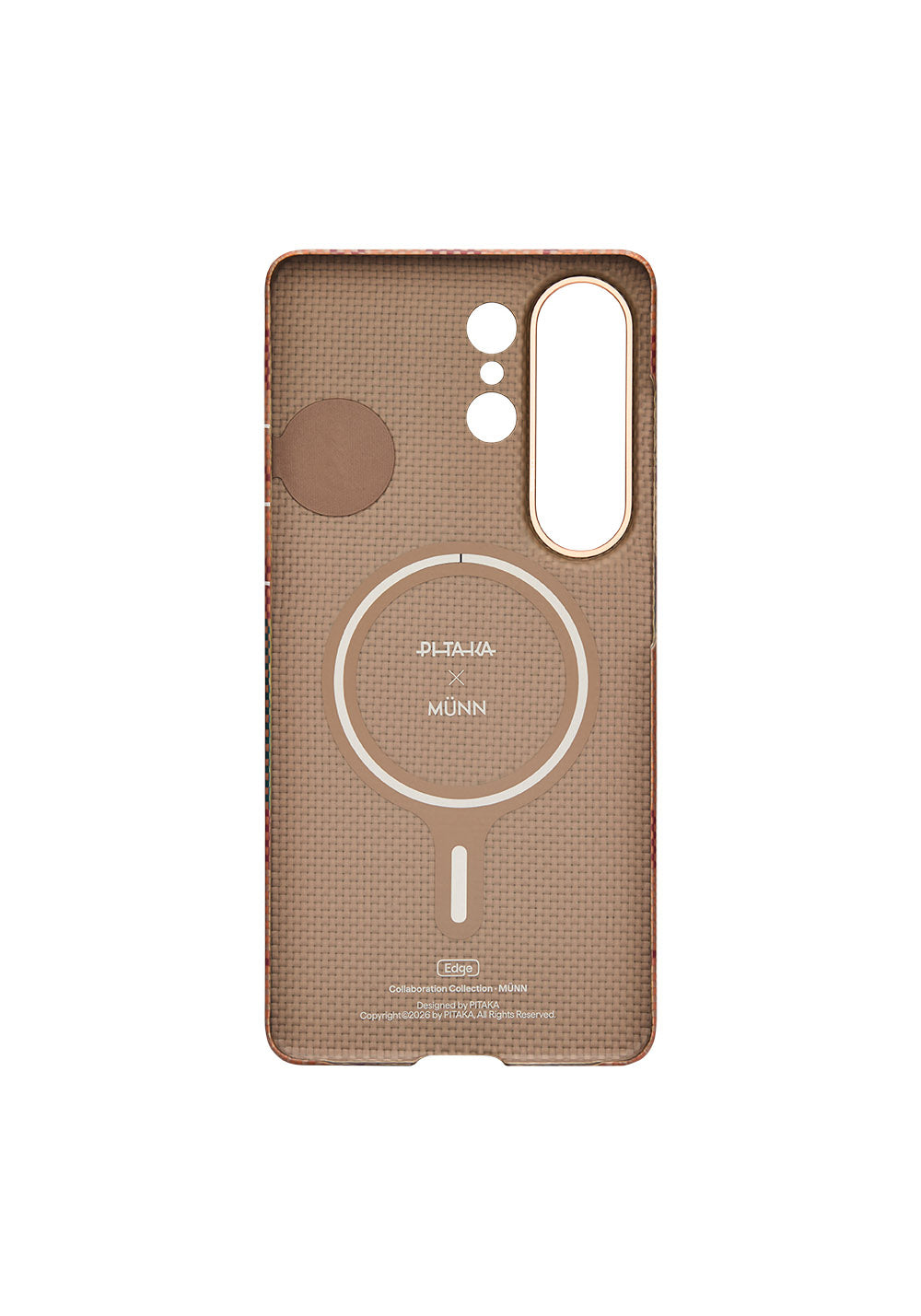 Galaxy S26 Ultra Kılıf Manyetik Şarj Uyumlu Aramid Karbon Fiber Pitaka Flora in Grid Serisi Kapak