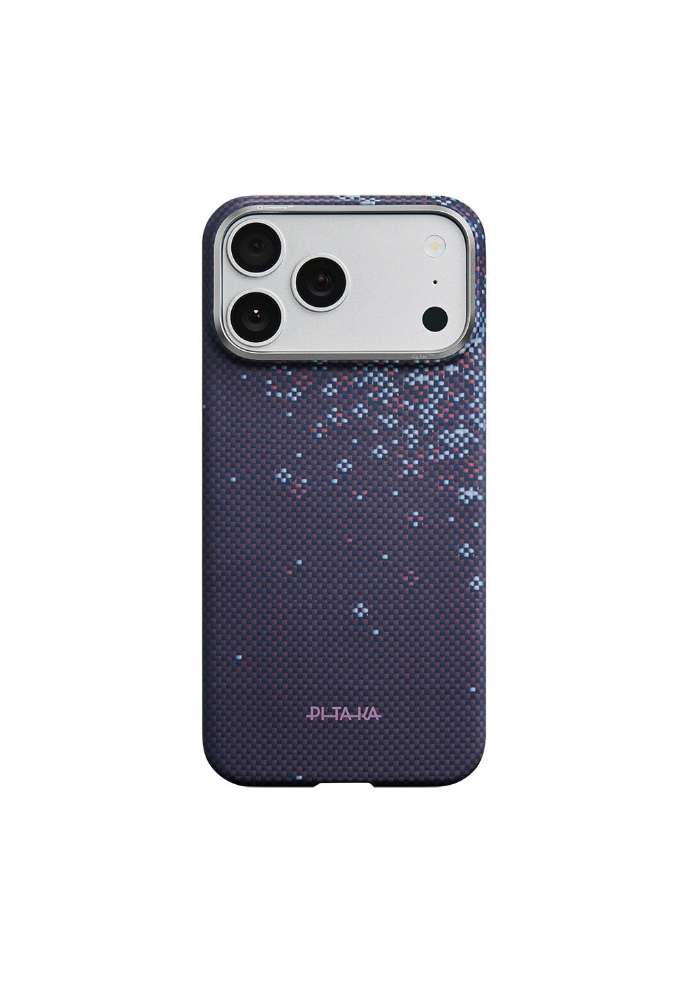Apple iPhone 17 Pro Kılıf Manyetik Şarj Uyumlu Aramid Karbon Fiber Pitaka Sakura Hours Serisi Kapak