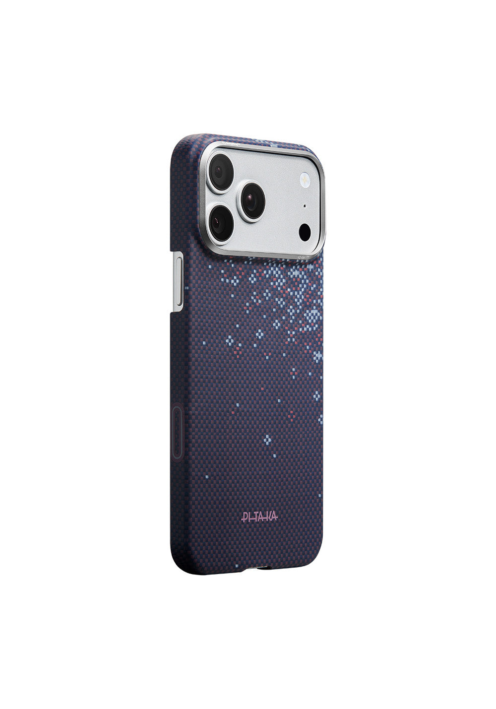 Apple iPhone 17 Pro Kılıf Manyetik Şarj Uyumlu Aramid Karbon Fiber Pitaka Sakura Hours Serisi Kapak