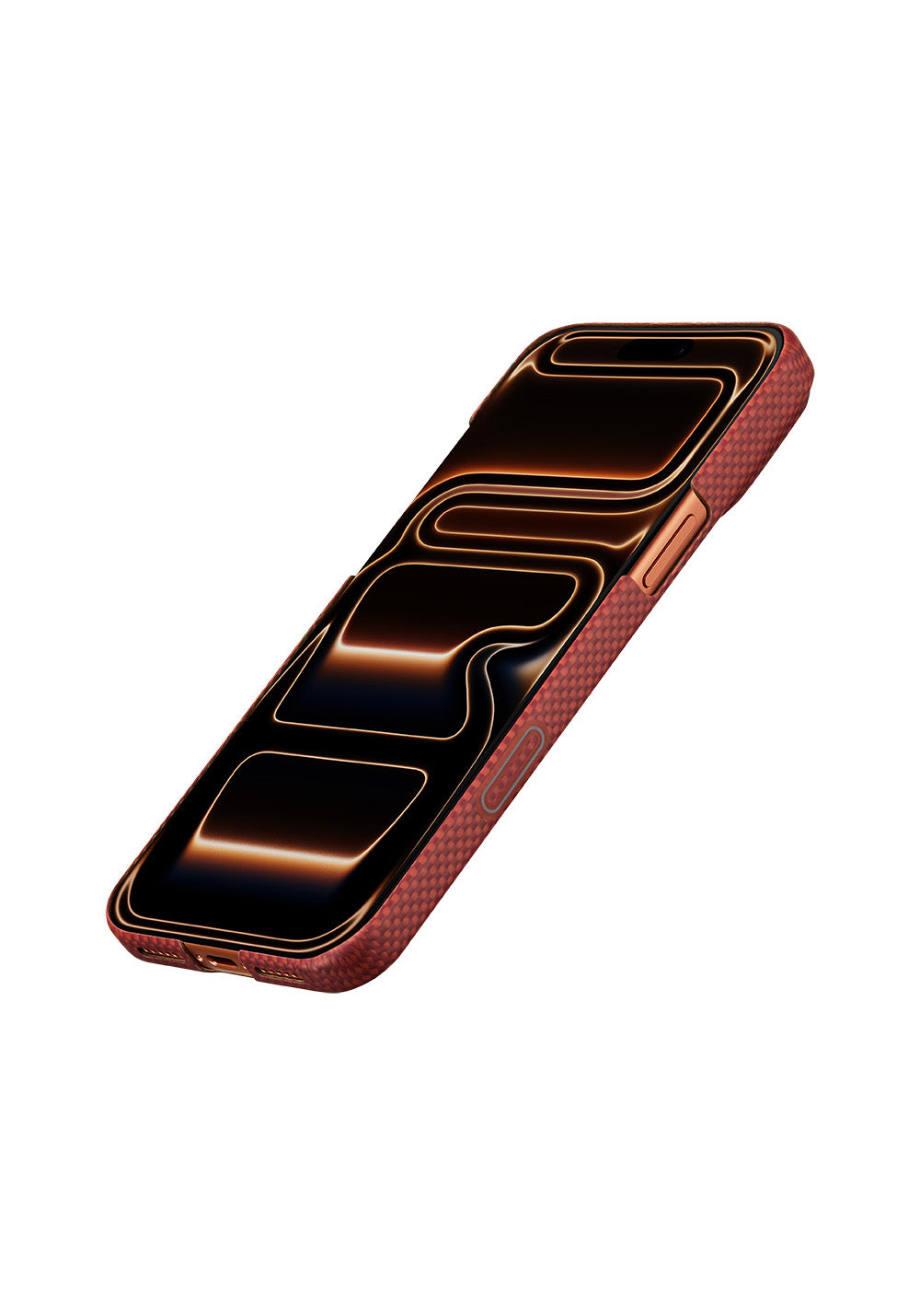 Apple iPhone 17 Pro Kılıf Manyetik Şarj Uyumlu Aramid Karbon Fiber Pitaka Sakura Hours Serisi Kapak