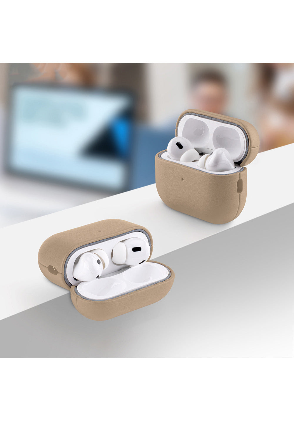 Apple AirPods Pro 3 Kılıf M-Safe Şarj Özellikli Mutural Yahu Serisi Deri Tasarımlı Kapak