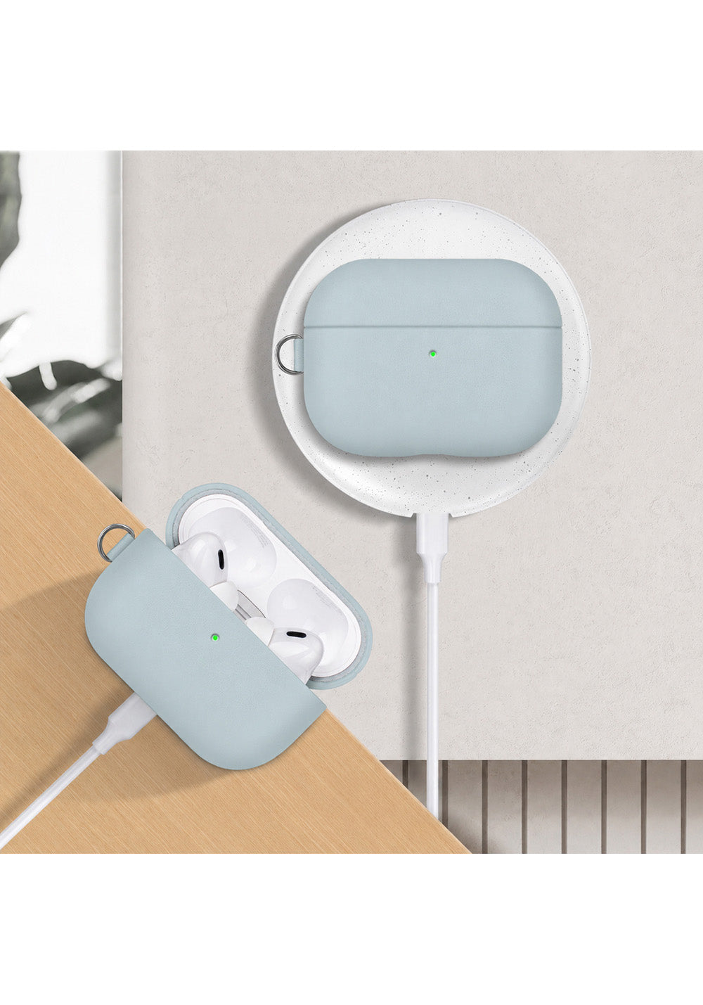 Apple AirPods Pro 3 Kılıf M-Safe Şarj Özellikli Mutural Yahu Serisi Deri Tasarımlı Kapak