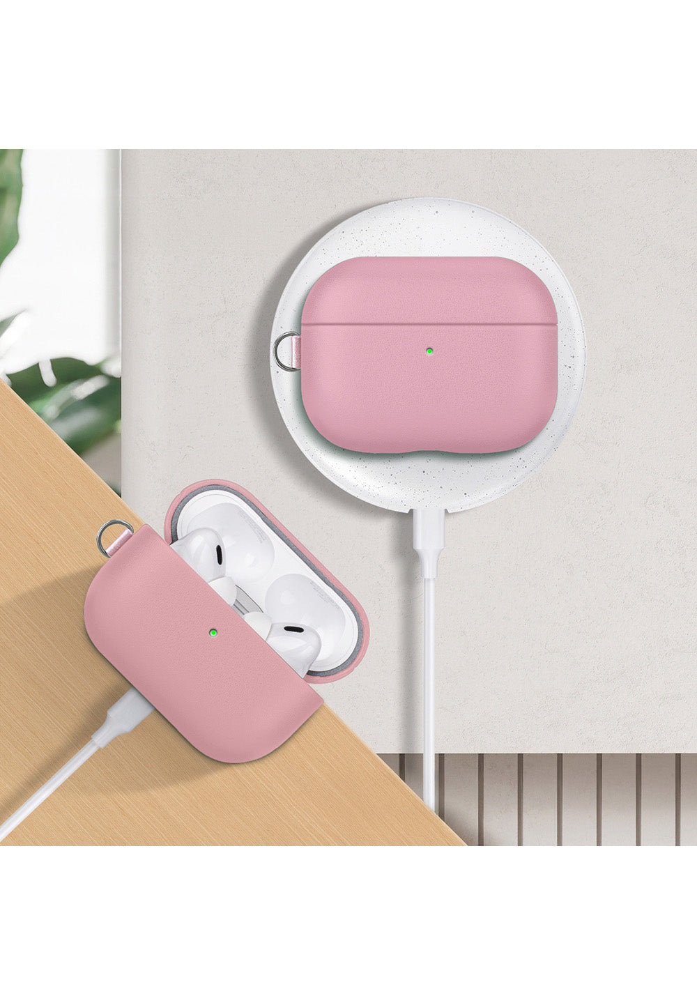 Apple AirPods Pro 3 Kılıf M-Safe Şarj Özellikli Mutural Yahu Serisi Deri Tasarımlı Kapak