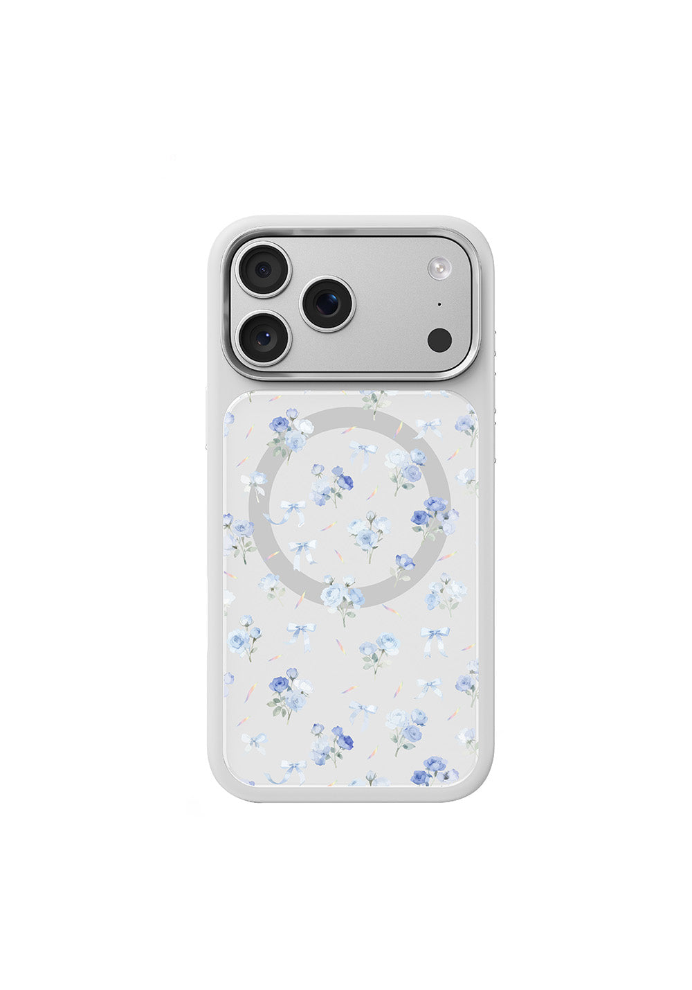 Apple iPhone 17 Pro Kılıf Manyetik Şarj Uyumlu Çiçek Tasarımlı Mutural Flower Serisi Kapak