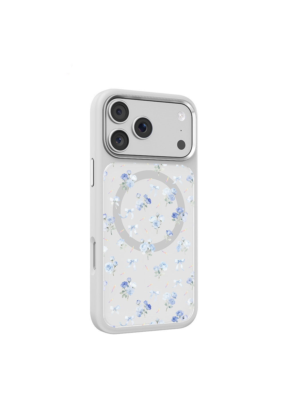 Apple iPhone 17 Pro Kılıf Manyetik Şarj Uyumlu Çiçek Tasarımlı Mutural Flower Serisi Kapak