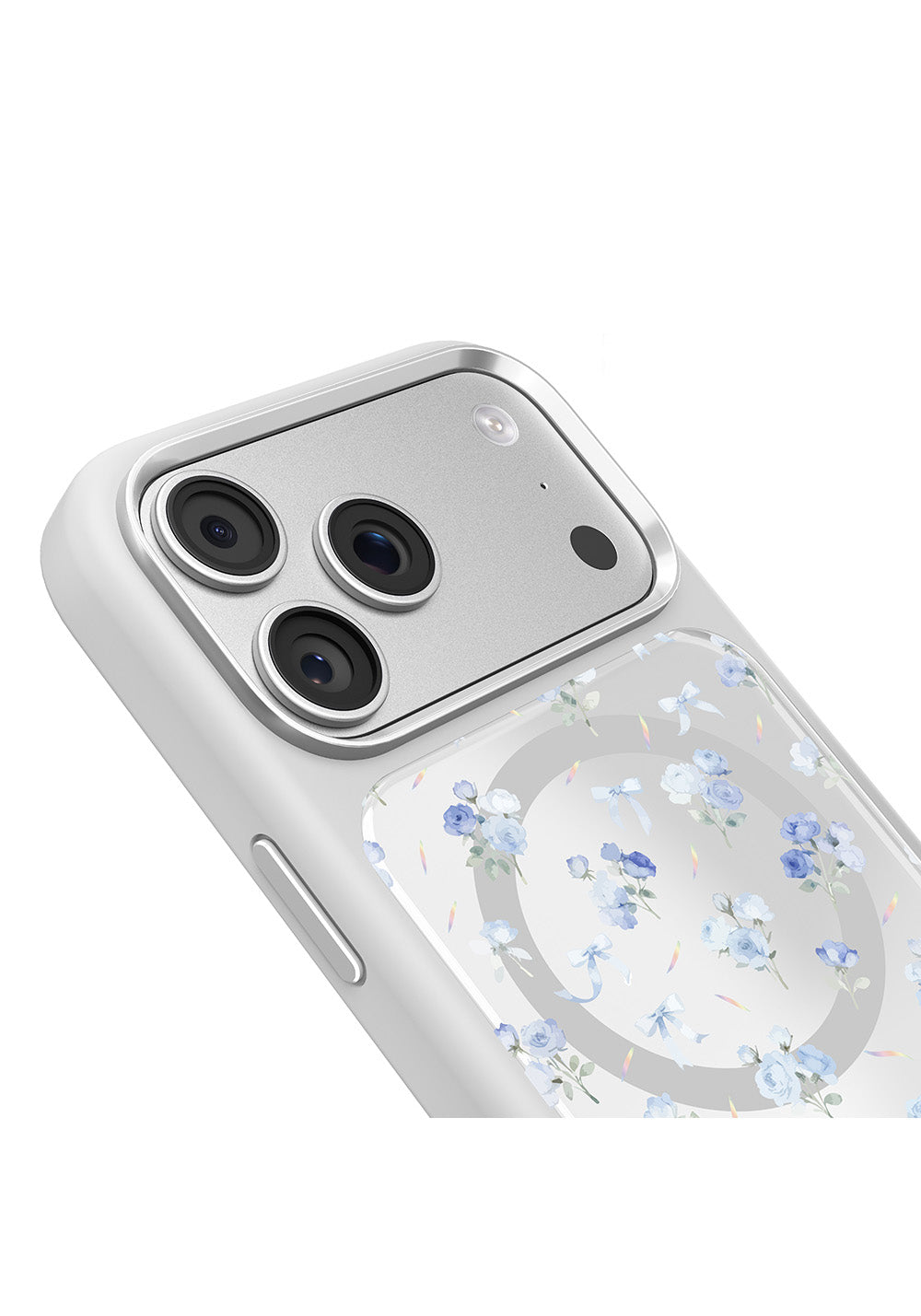 Apple iPhone 17 Pro Kılıf Manyetik Şarj Uyumlu Çiçek Tasarımlı Mutural Flower Serisi Kapak