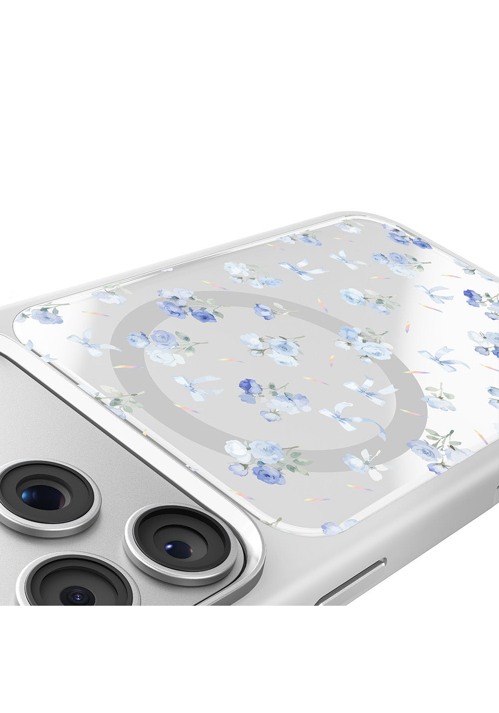 Apple iPhone 17 Pro Kılıf Manyetik Şarj Uyumlu Çiçek Tasarımlı Mutural Flower Serisi Kapak