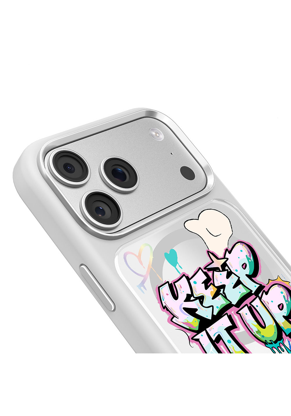 Apple iPhone 17 Pro Max Kılıf Manyetik Şarj Uyumlu 3D Baskılı Tasarım Mutural Graffiti Serisi Kapak