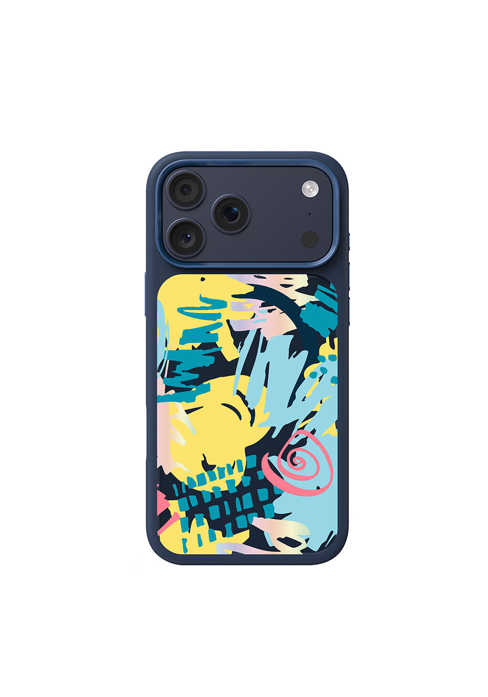 Apple iPhone 17 Pro Max Kılıf Manyetik Şarj Uyumlu 3D Baskılı Tasarım Mutural Graffiti Serisi Kapak