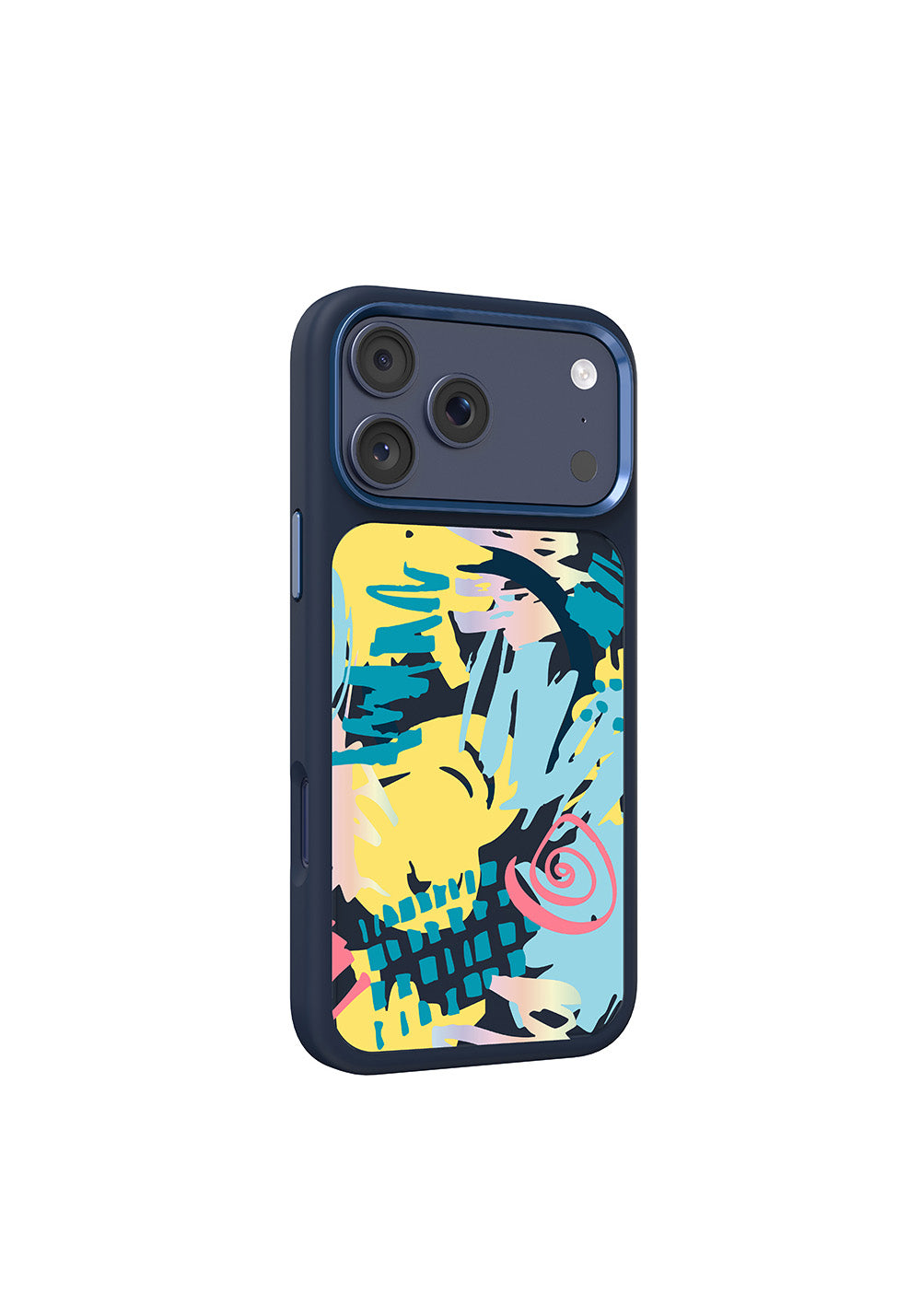 Apple iPhone 17 Pro Max Kılıf Manyetik Şarj Uyumlu 3D Baskılı Tasarım Mutural Graffiti Serisi Kapak