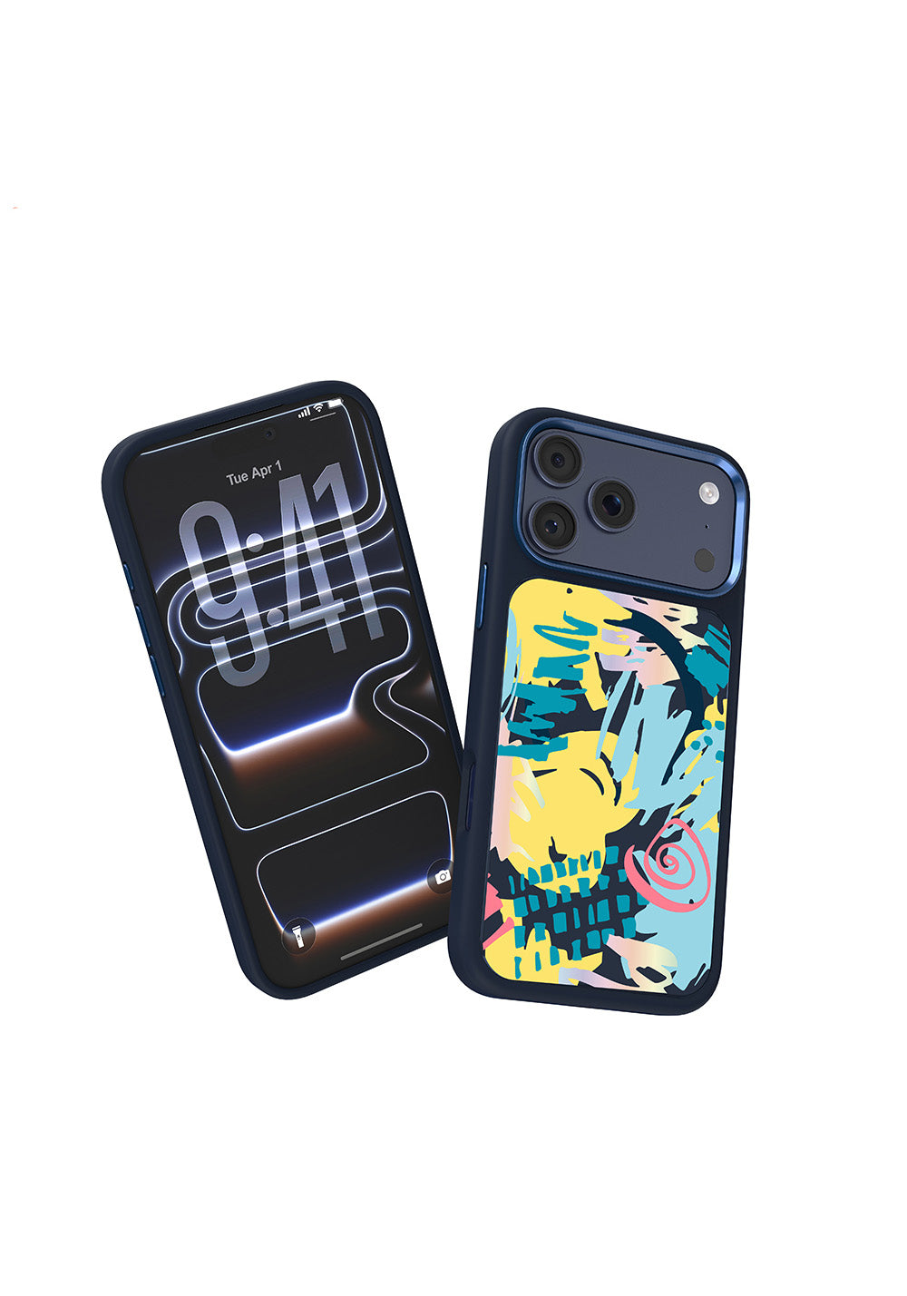 Apple iPhone 17 Pro Max Kılıf Manyetik Şarj Uyumlu 3D Baskılı Tasarım Mutural Graffiti Serisi Kapak