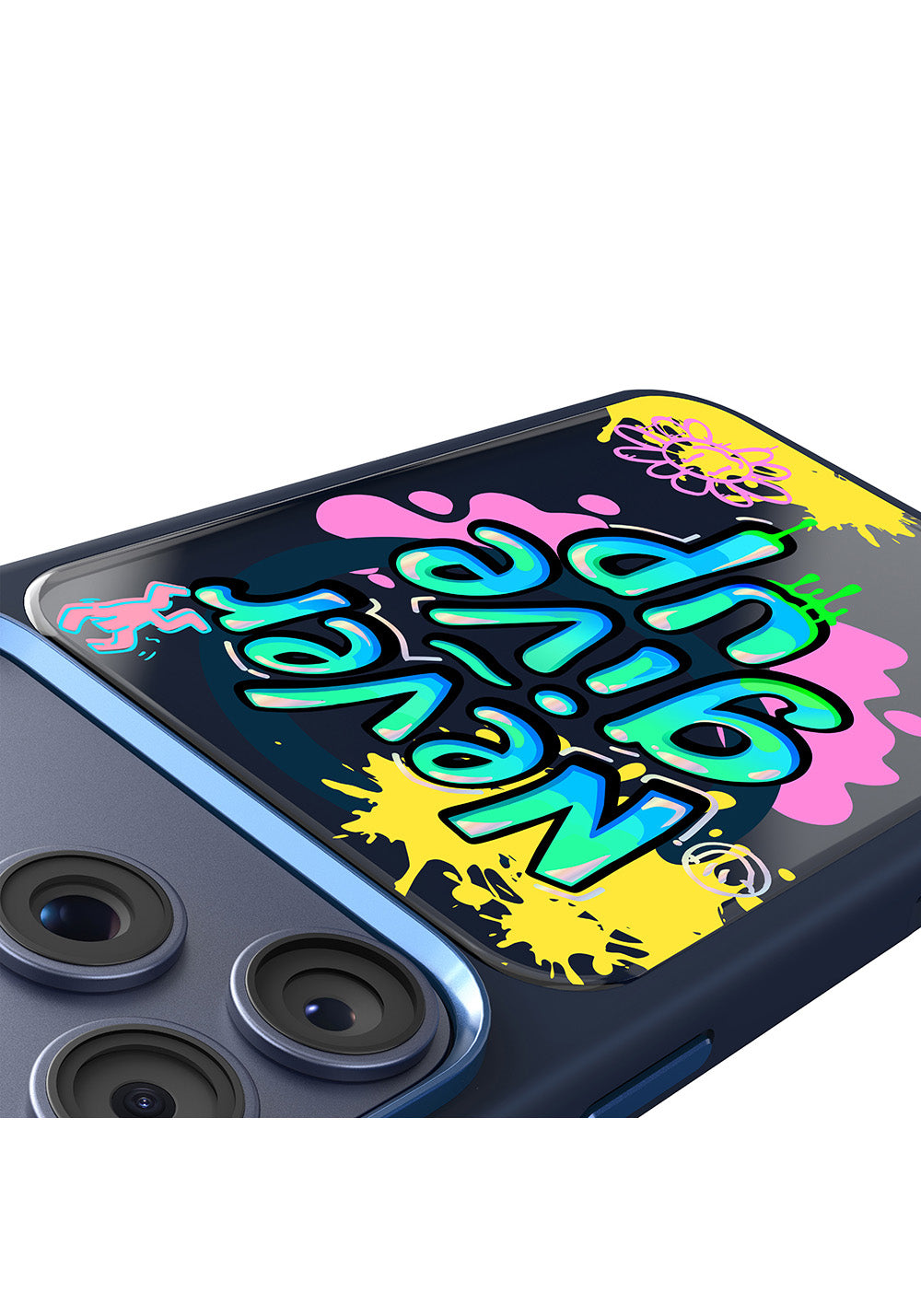 Apple iPhone 17 Pro Max Kılıf Manyetik Şarj Uyumlu 3D Baskılı Tasarım Mutural Graffiti Serisi Kapak