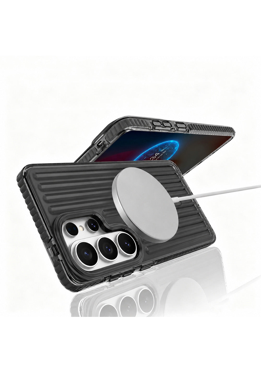 Galaxy S26 Ultra Kılıf Manyetik Şarj Uyumlu Oyuklu Tasarım Mutural Luggage Serisi Kapak