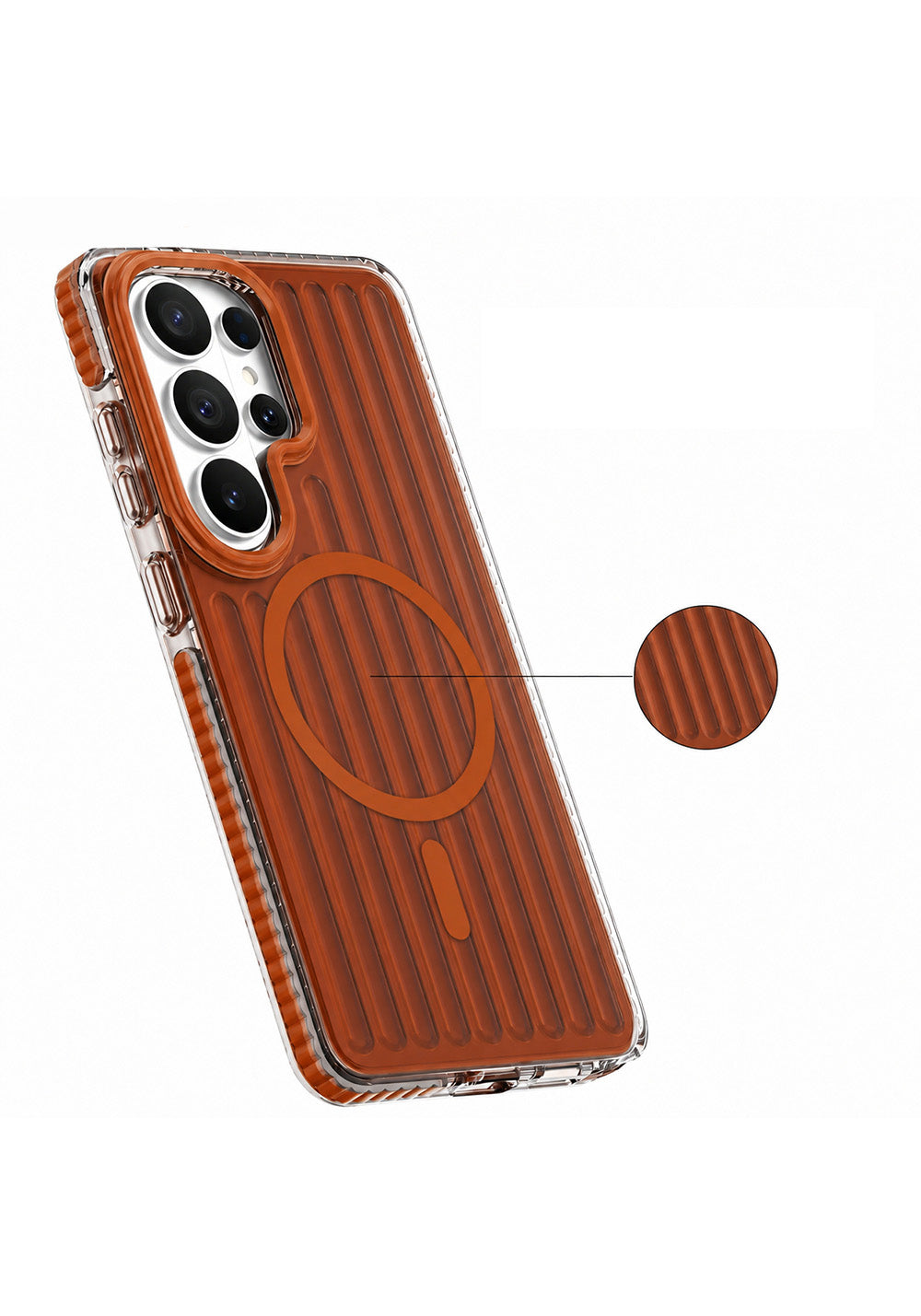 Galaxy S26 Ultra Kılıf Manyetik Şarj Uyumlu Oyuklu Tasarım Mutural Luggage Serisi Kapak