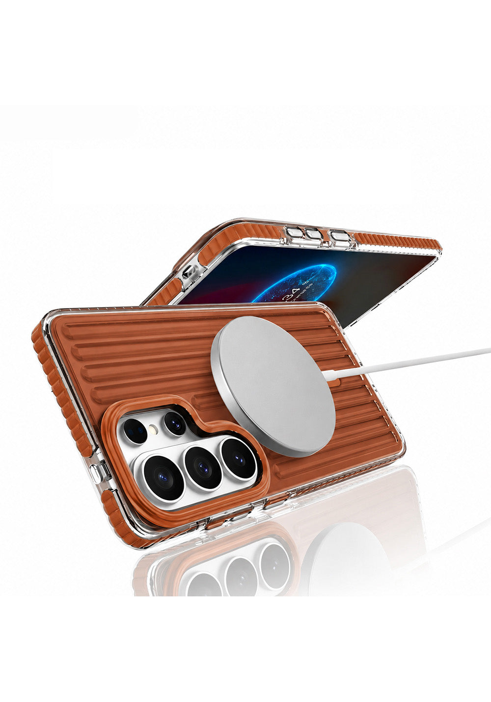 Galaxy S26 Ultra Kılıf Manyetik Şarj Uyumlu Oyuklu Tasarım Mutural Luggage Serisi Kapak