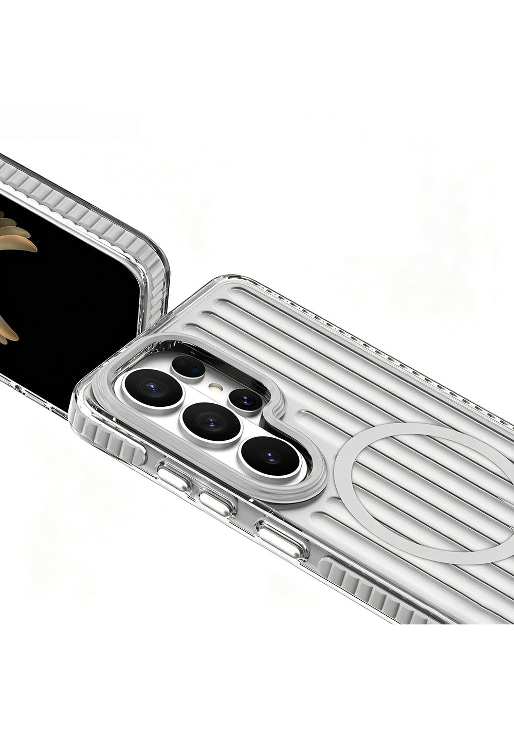 Galaxy S26 Ultra Kılıf Manyetik Şarj Uyumlu Oyuklu Tasarım Mutural Luggage Serisi Kapak