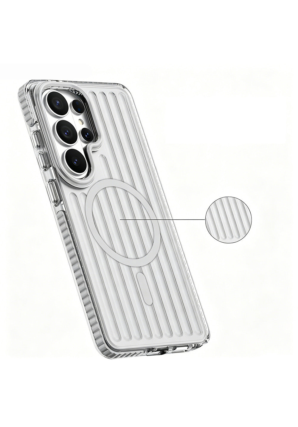 Galaxy S26 Ultra Kılıf Manyetik Şarj Uyumlu Oyuklu Tasarım Mutural Luggage Serisi Kapak