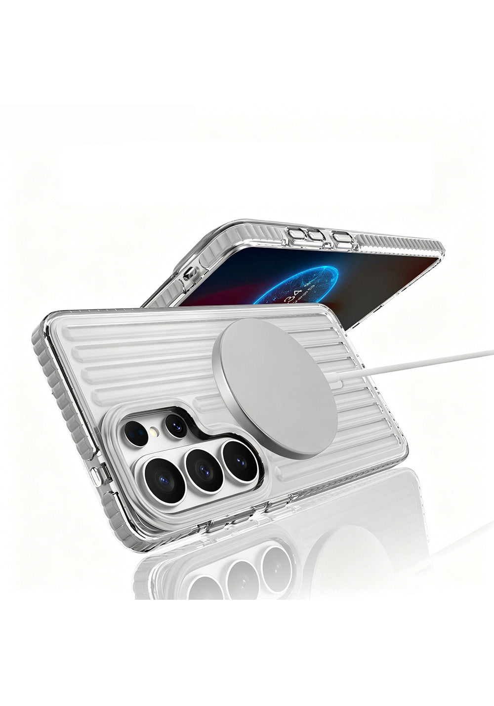 Galaxy S26 Ultra Kılıf Manyetik Şarj Uyumlu Oyuklu Tasarım Mutural Luggage Serisi Kapak