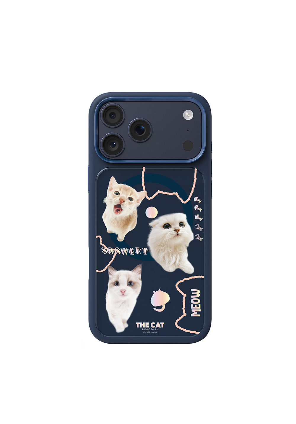 Apple iPhone 17 Pro Max Kılıf Manyetik Şarj Uyumlu 3D Baskılı Tasarım Mutural The Cat Serisi Kapak
