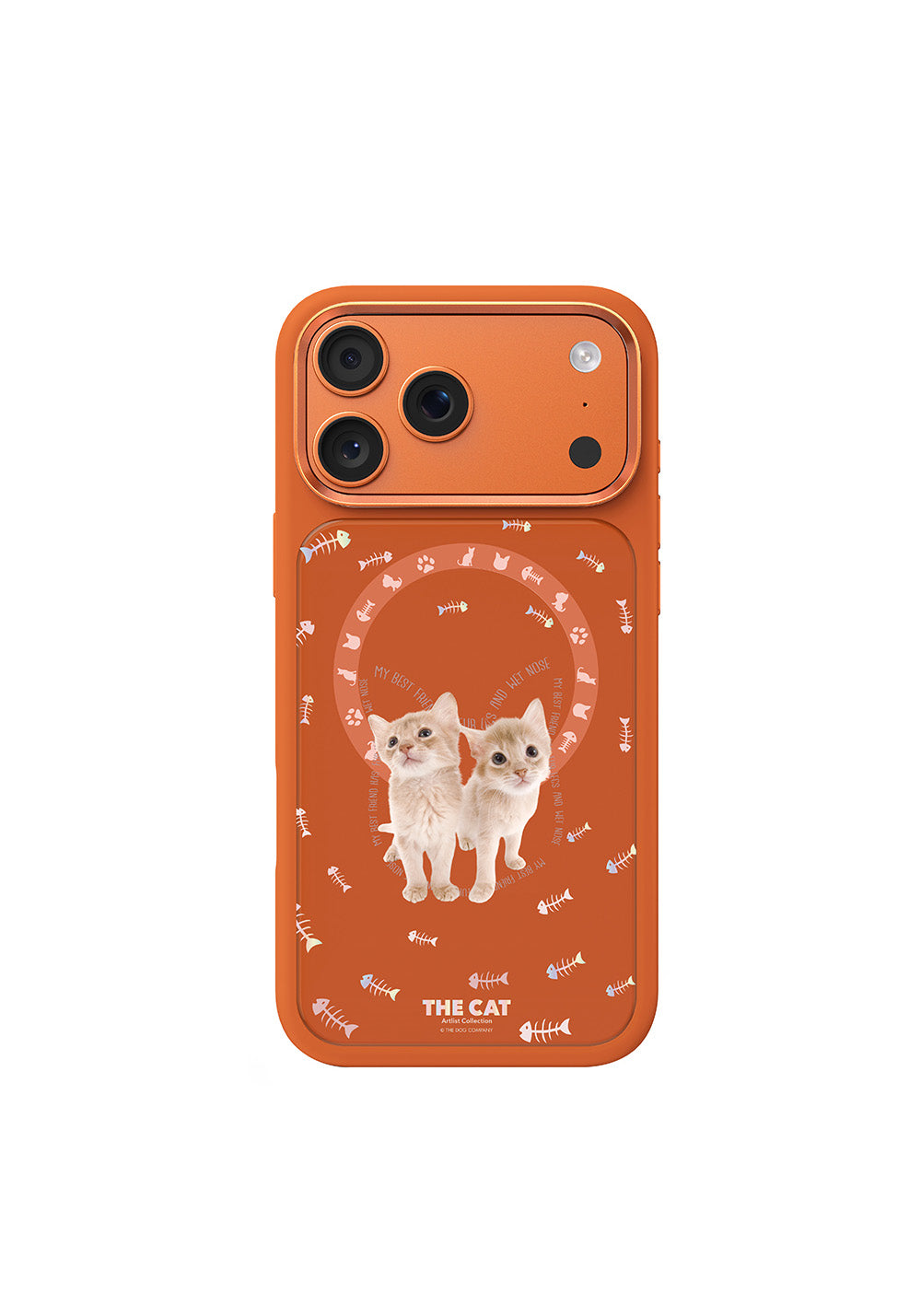 Apple iPhone 17 Pro Max Kılıf Manyetik Şarj Uyumlu 3D Baskılı Tasarım Mutural The Cat Serisi Kapak