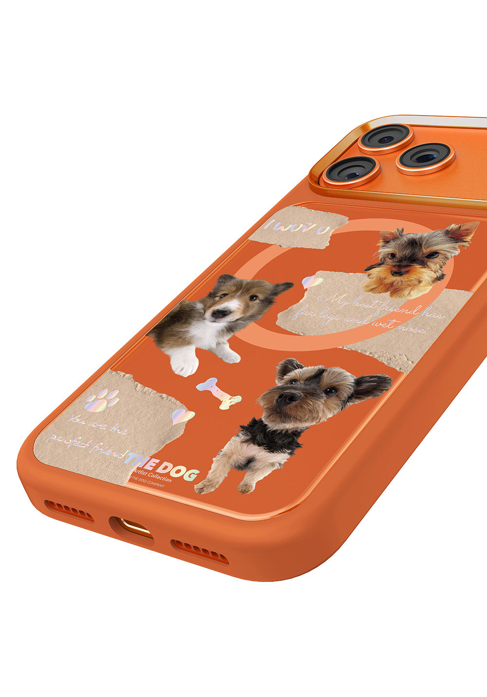 Apple iPhone 17 Pro Kılıf Manyetik Şarj Uyumlu 3D Baskılı Tasarım Mutural The Dog Serisi Kapak