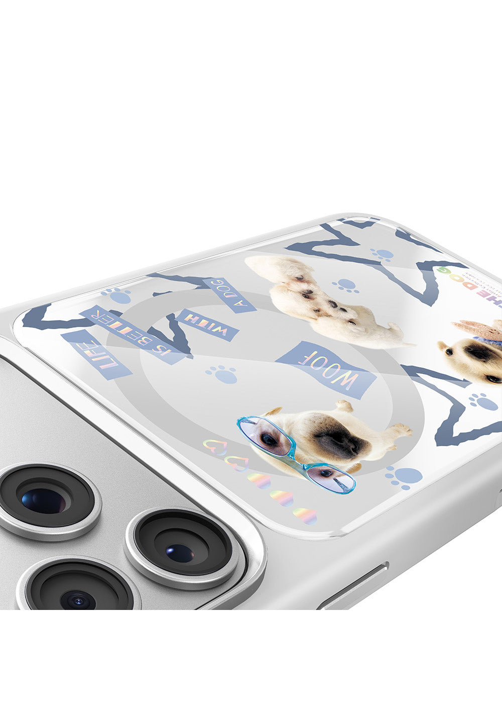 Apple iPhone 17 Pro Kılıf Manyetik Şarj Uyumlu 3D Baskılı Tasarım Mutural The Dog Serisi Kapak