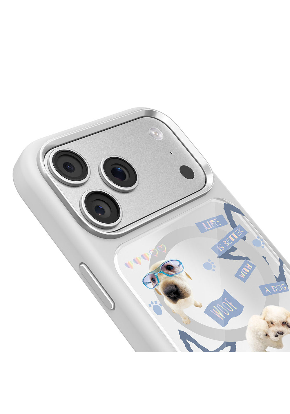Apple iPhone 17 Pro Max Kılıf Manyetik Şarj Uyumlu 3D Baskılı Tasarım Mutural The Dog Serisi Kapak