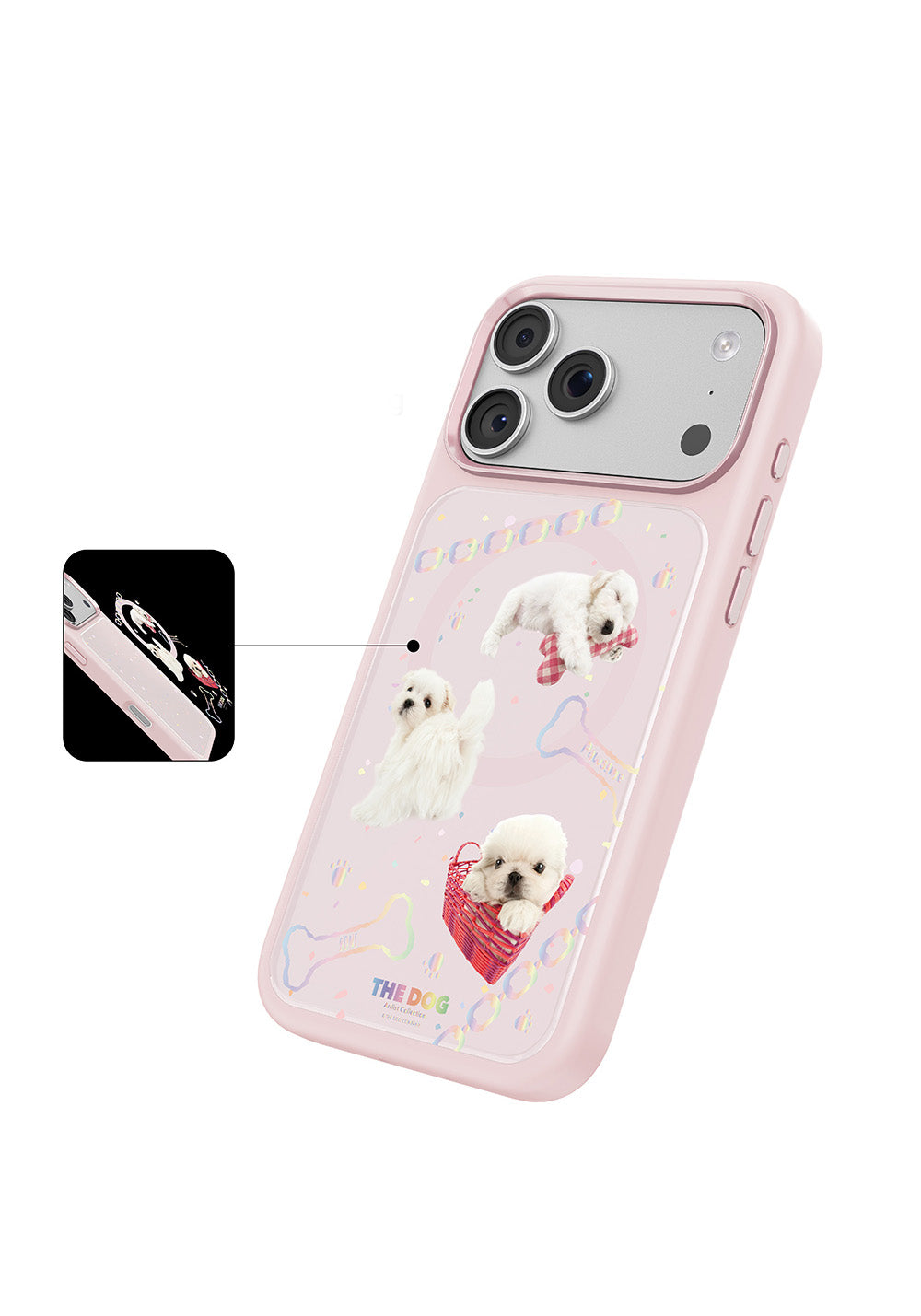 Apple iPhone 17 Pro Max Kılıf Manyetik Şarj Uyumlu 3D Baskılı Tasarım Mutural The Dog Serisi Kapak