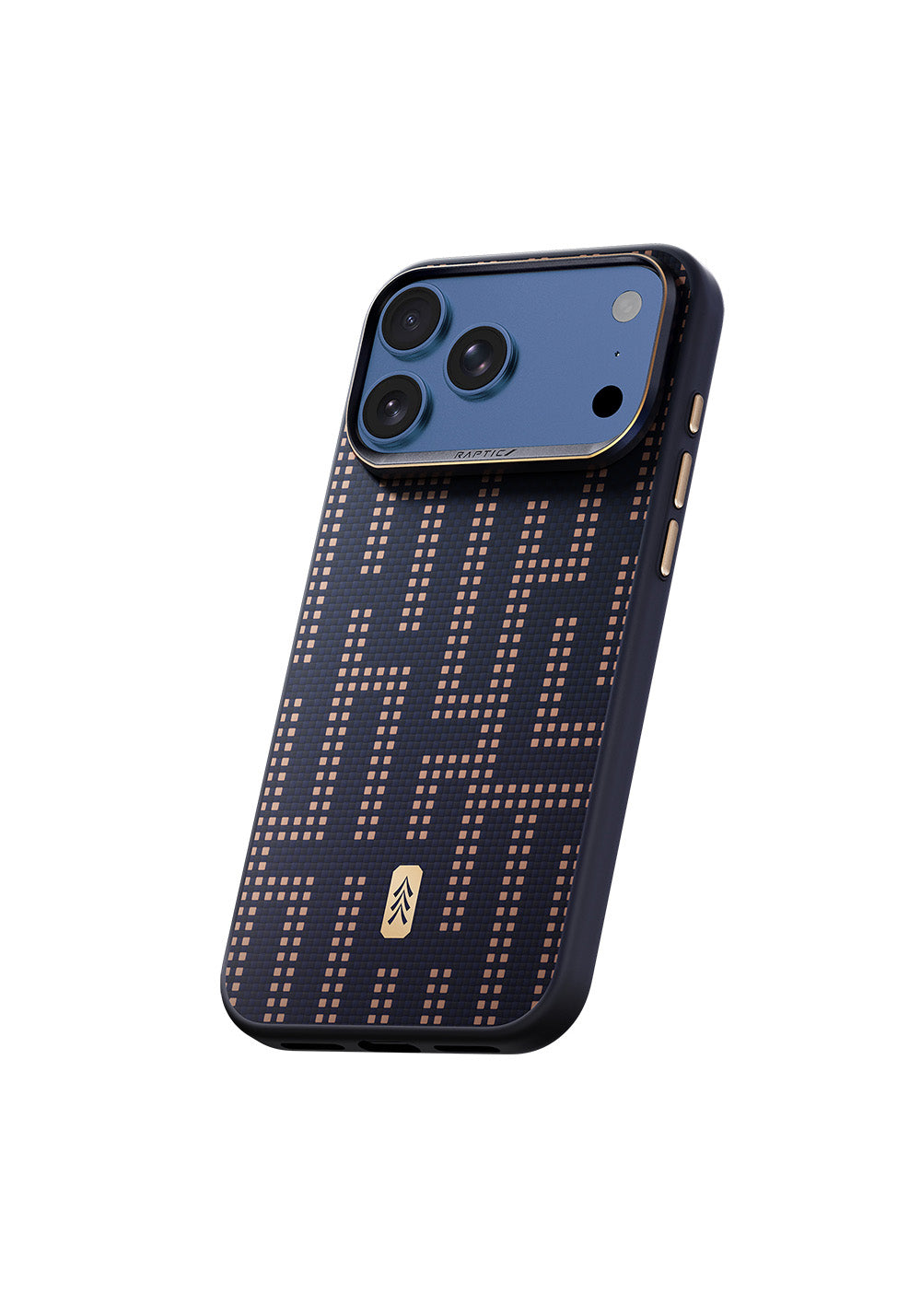 Apple iPhone 17 Pro Kılıf Manyetik Şarj Uyumlu Raptic Aramid Dual Grid Serisi Karbon Kapak